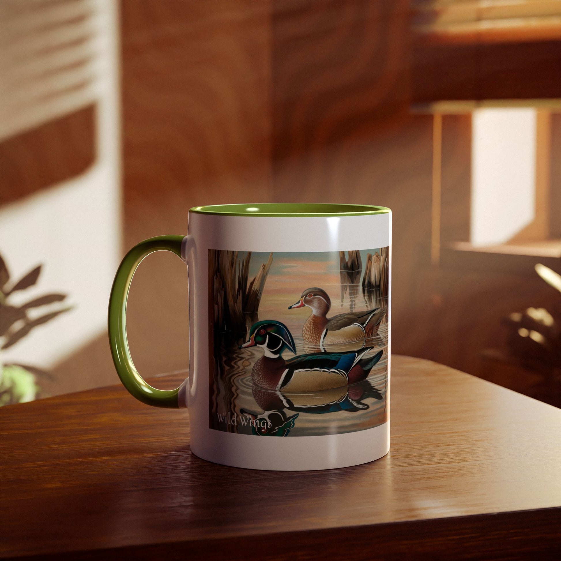 Wood Ducks Two-Tone Coffee Mug, 11oz