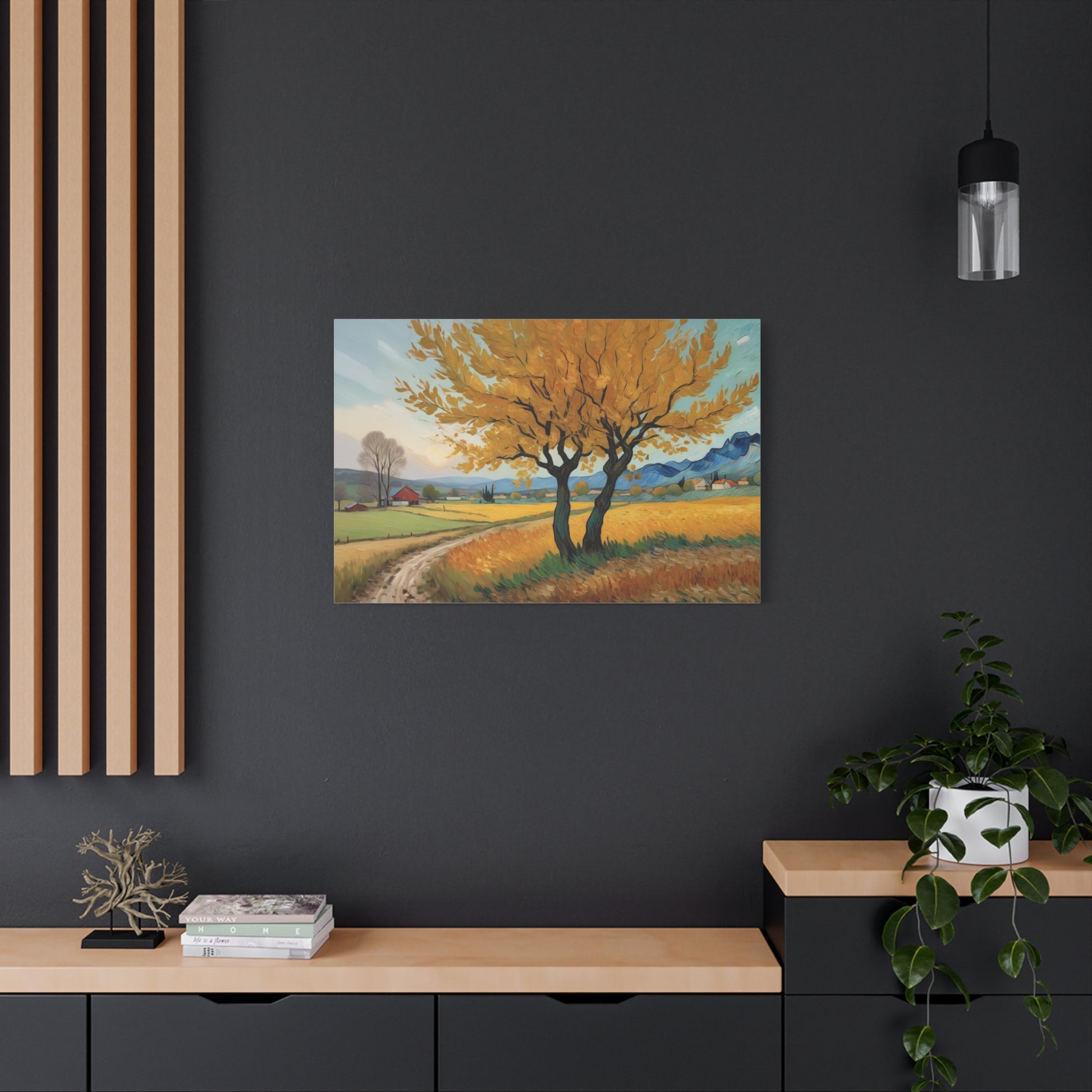 Impressionisn Countryside Print Matte Canvas