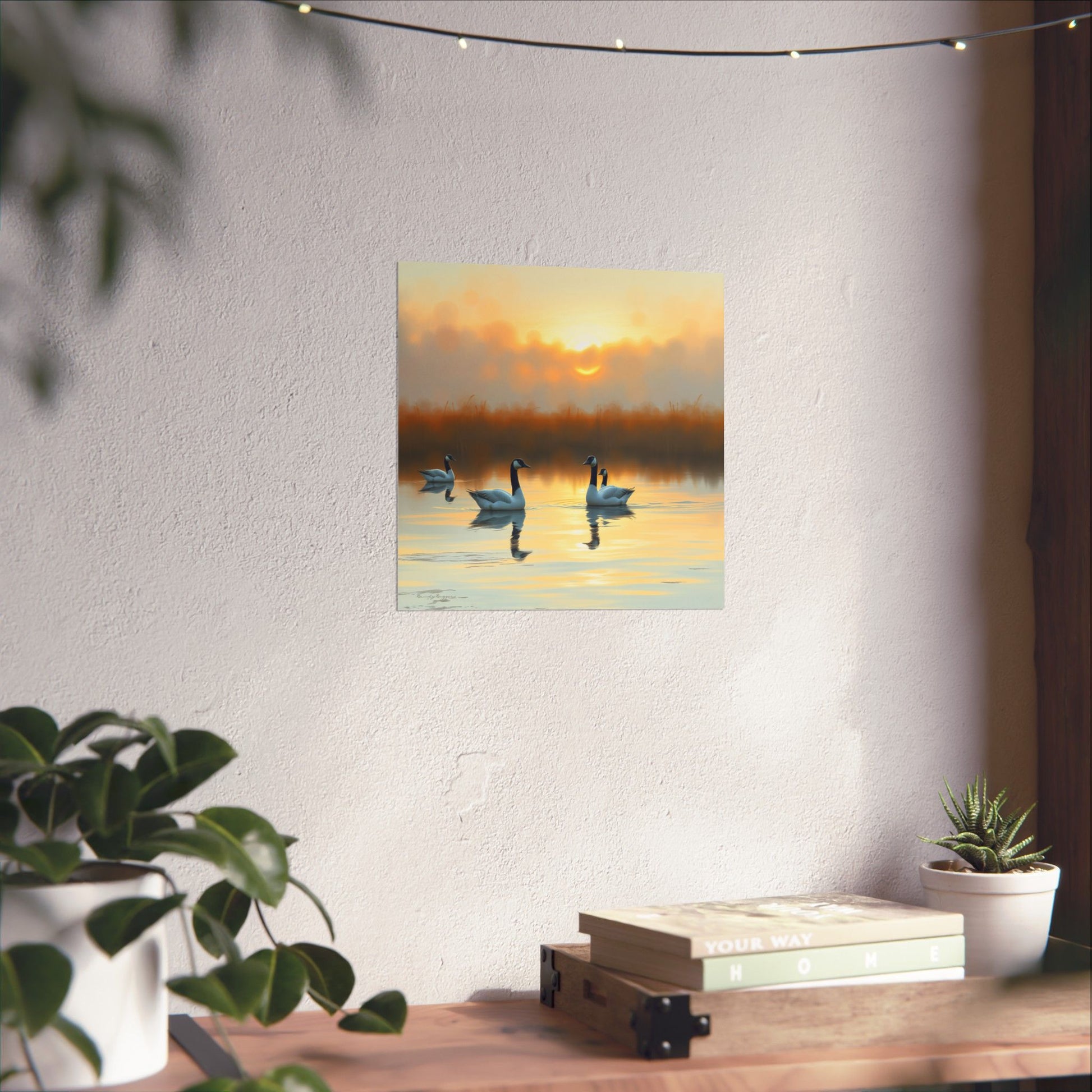 Reflections at Dusk - Canadian Geese Print