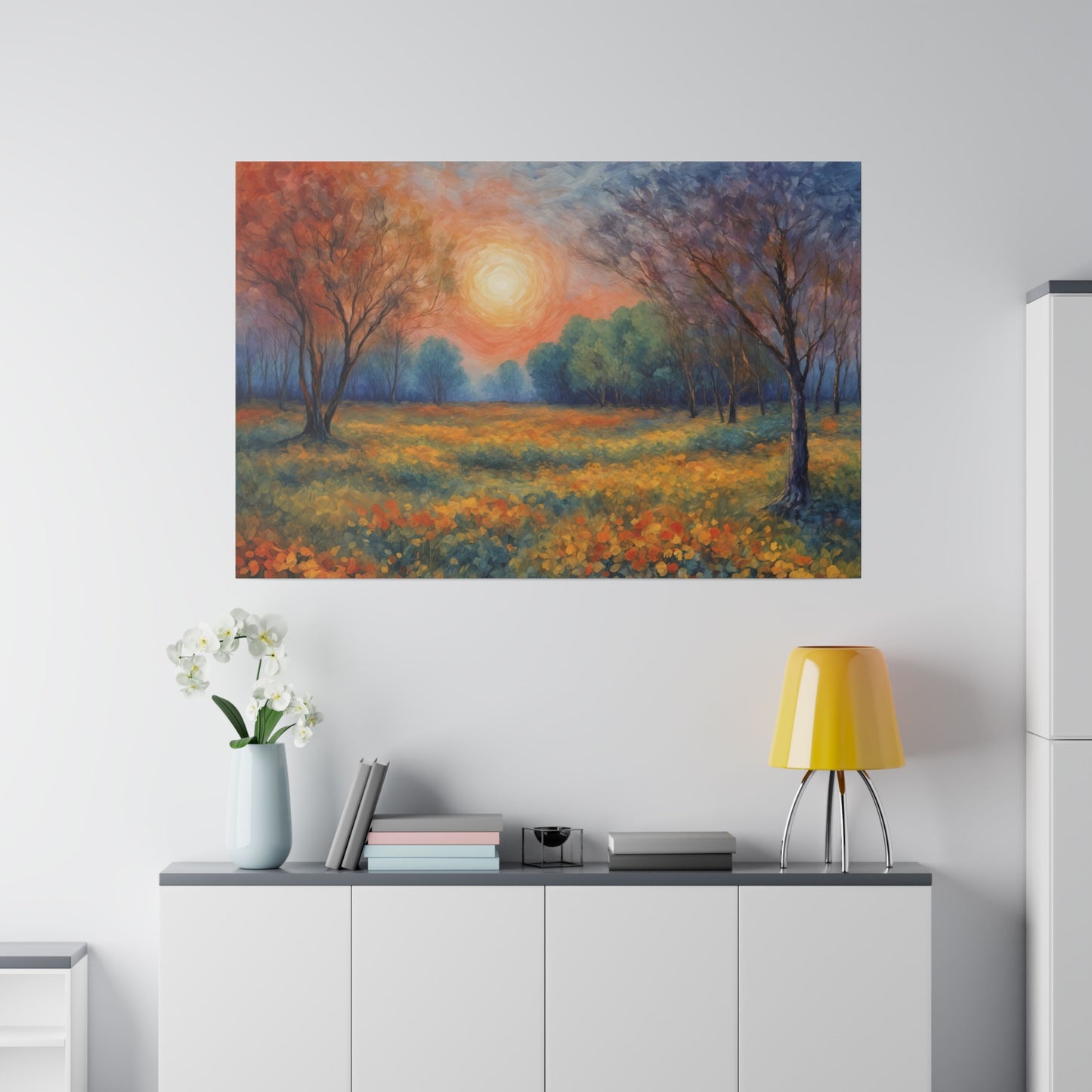 Impressionist Wildflower Field Landscape Print