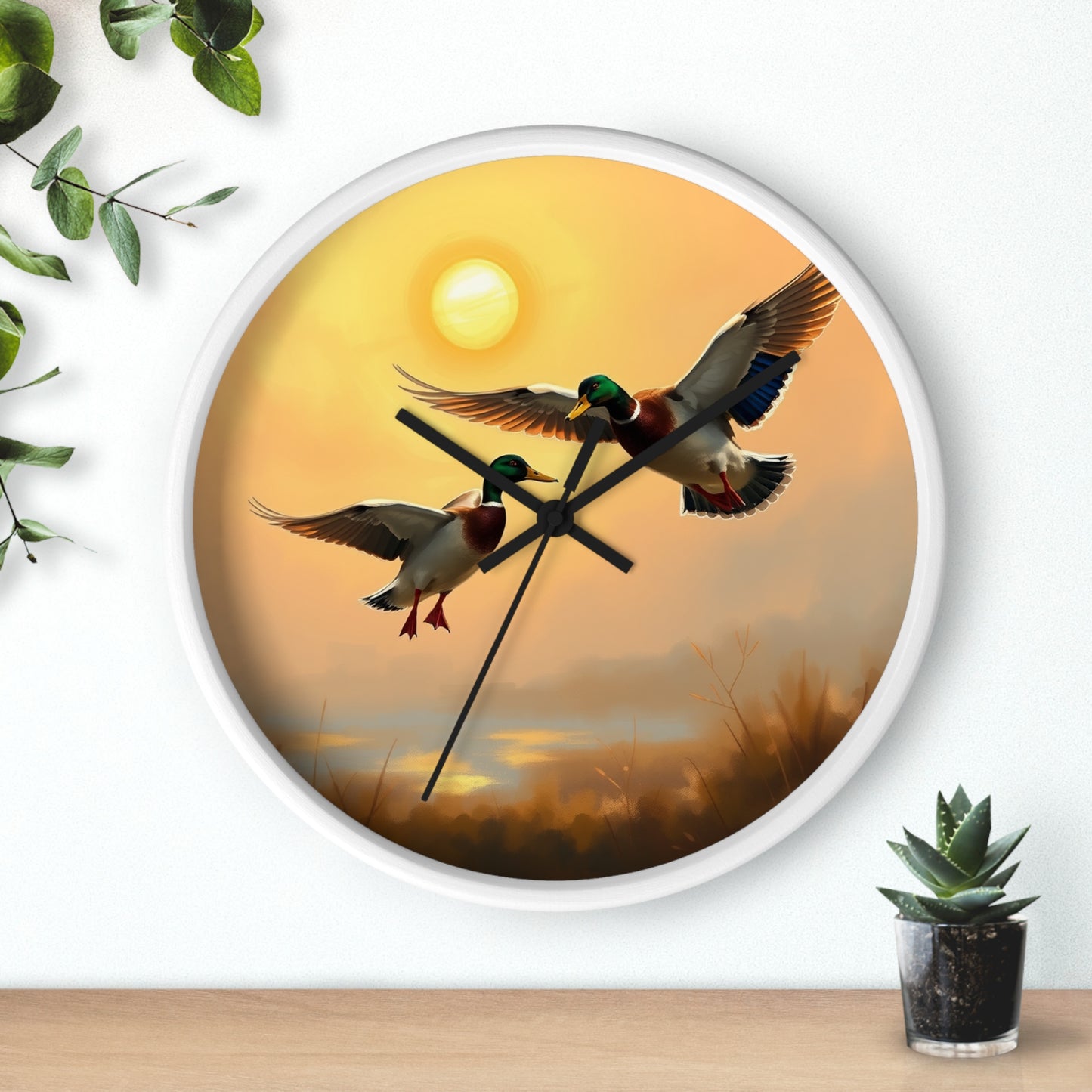  Drake Mallard Ducks Wall Clock