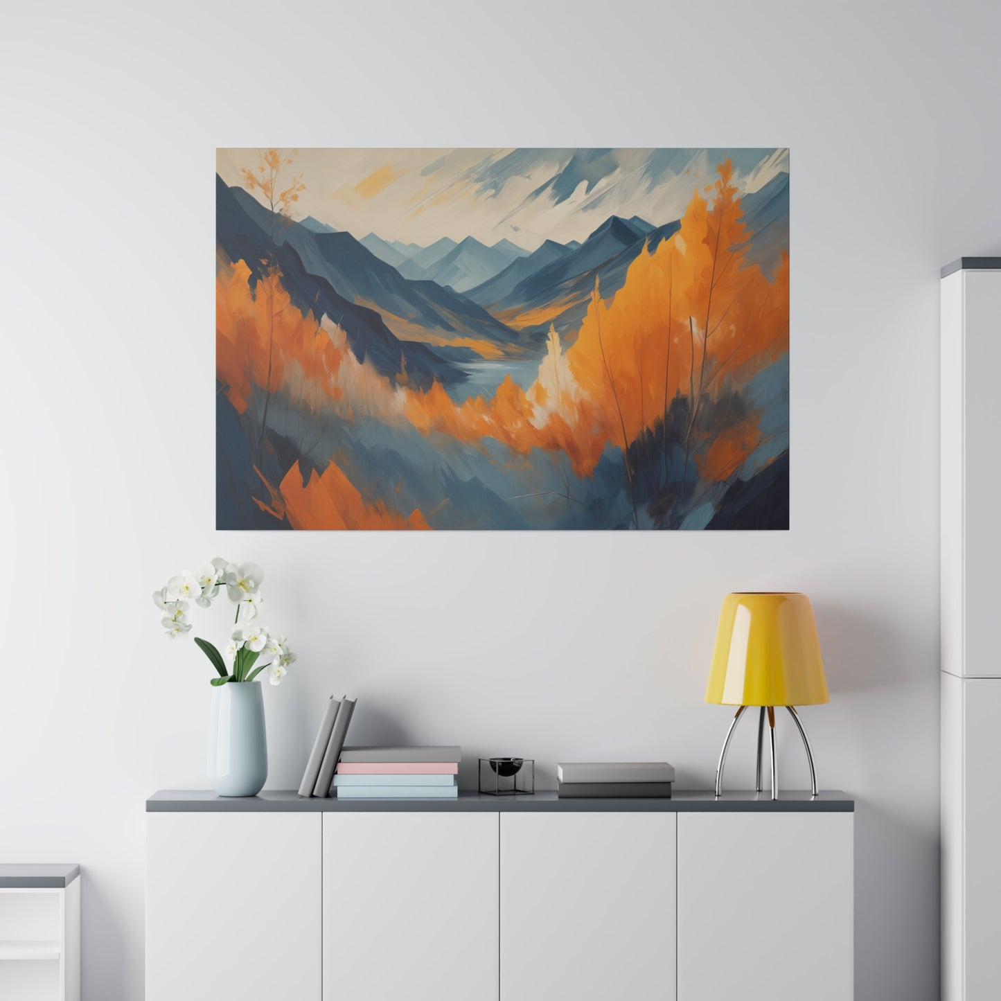 Abstract Landscape Print Matte Canvas Art