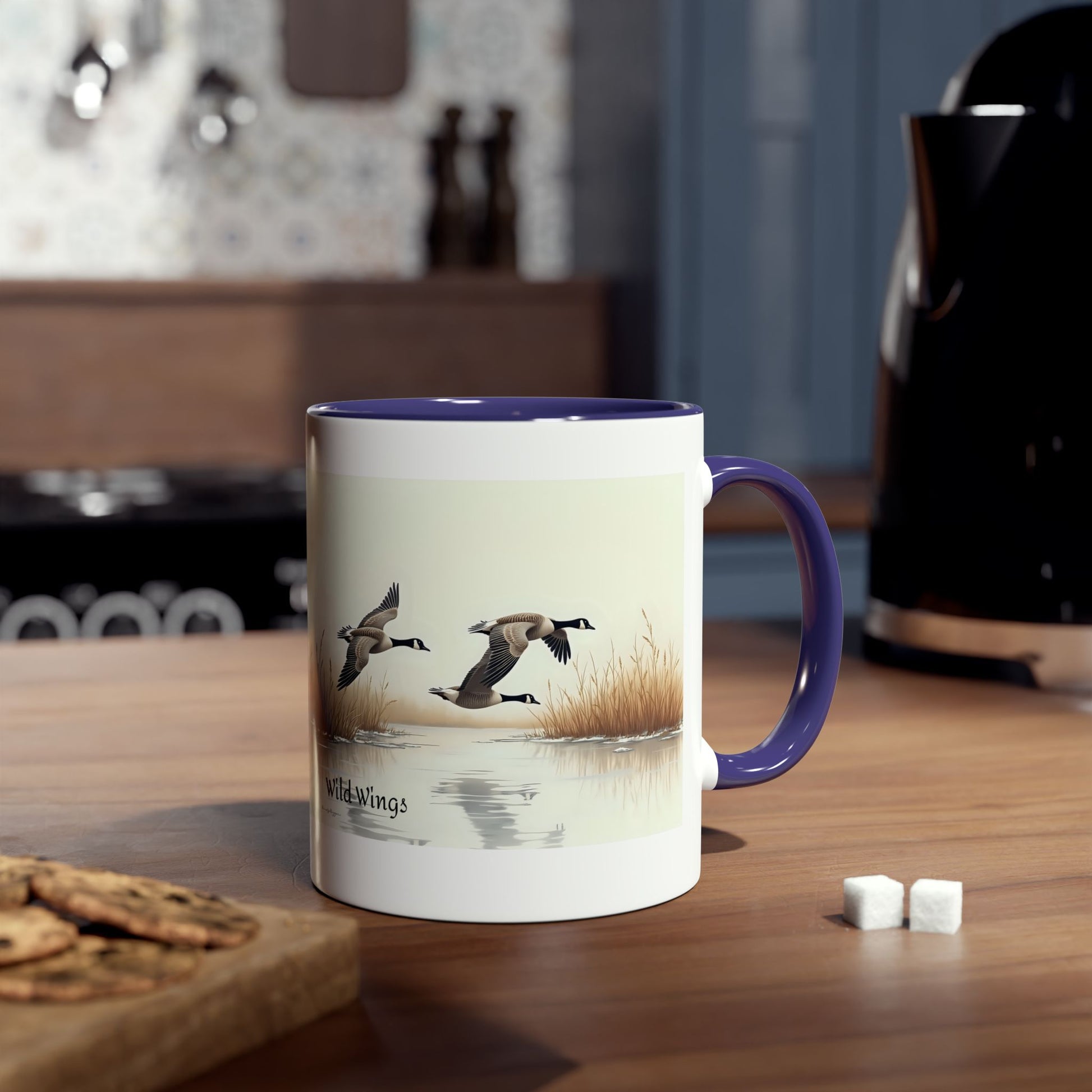 Canadian Geese Two-Tone Coffee Mugs, 11oz