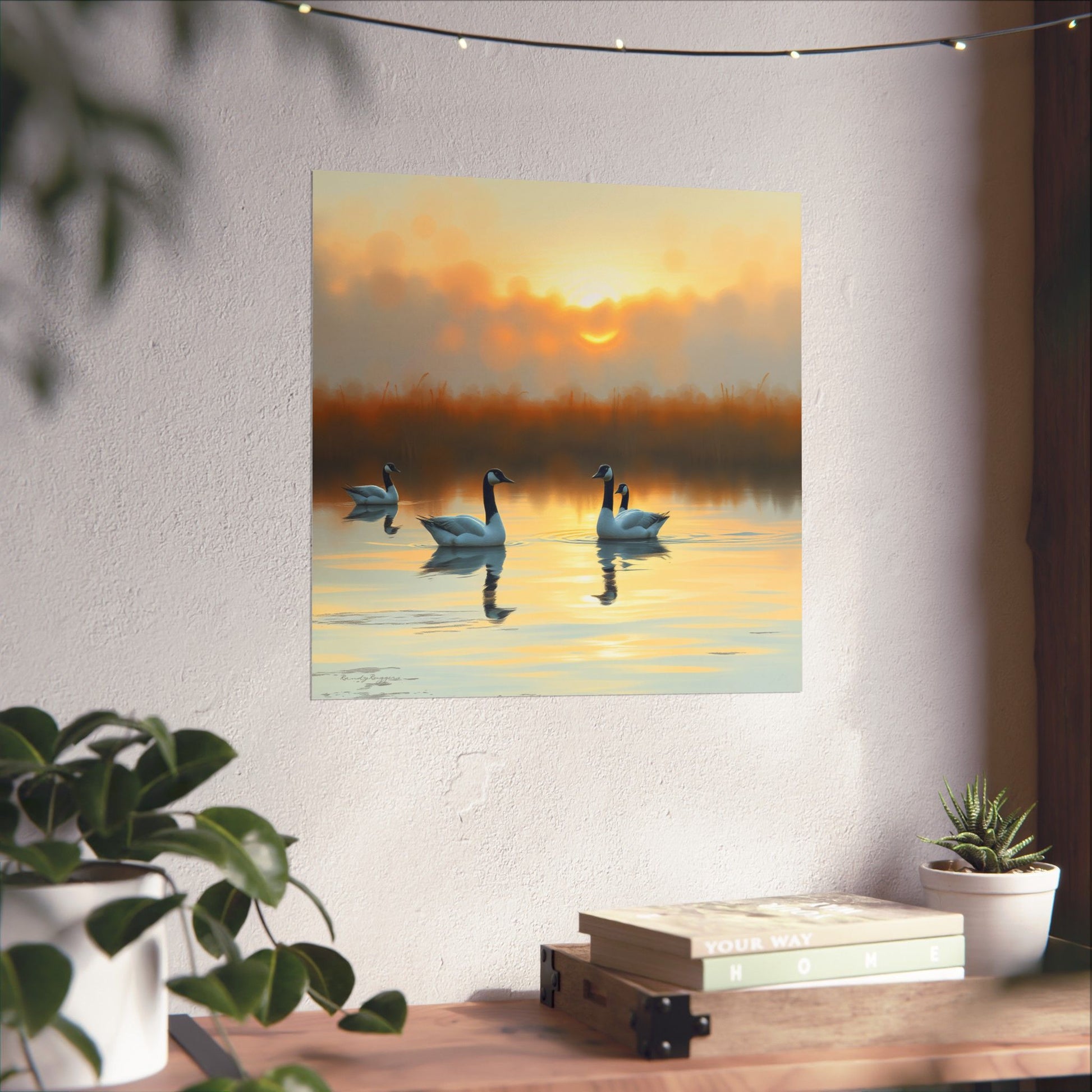 Reflections at Dusk - Canadian Geese Print