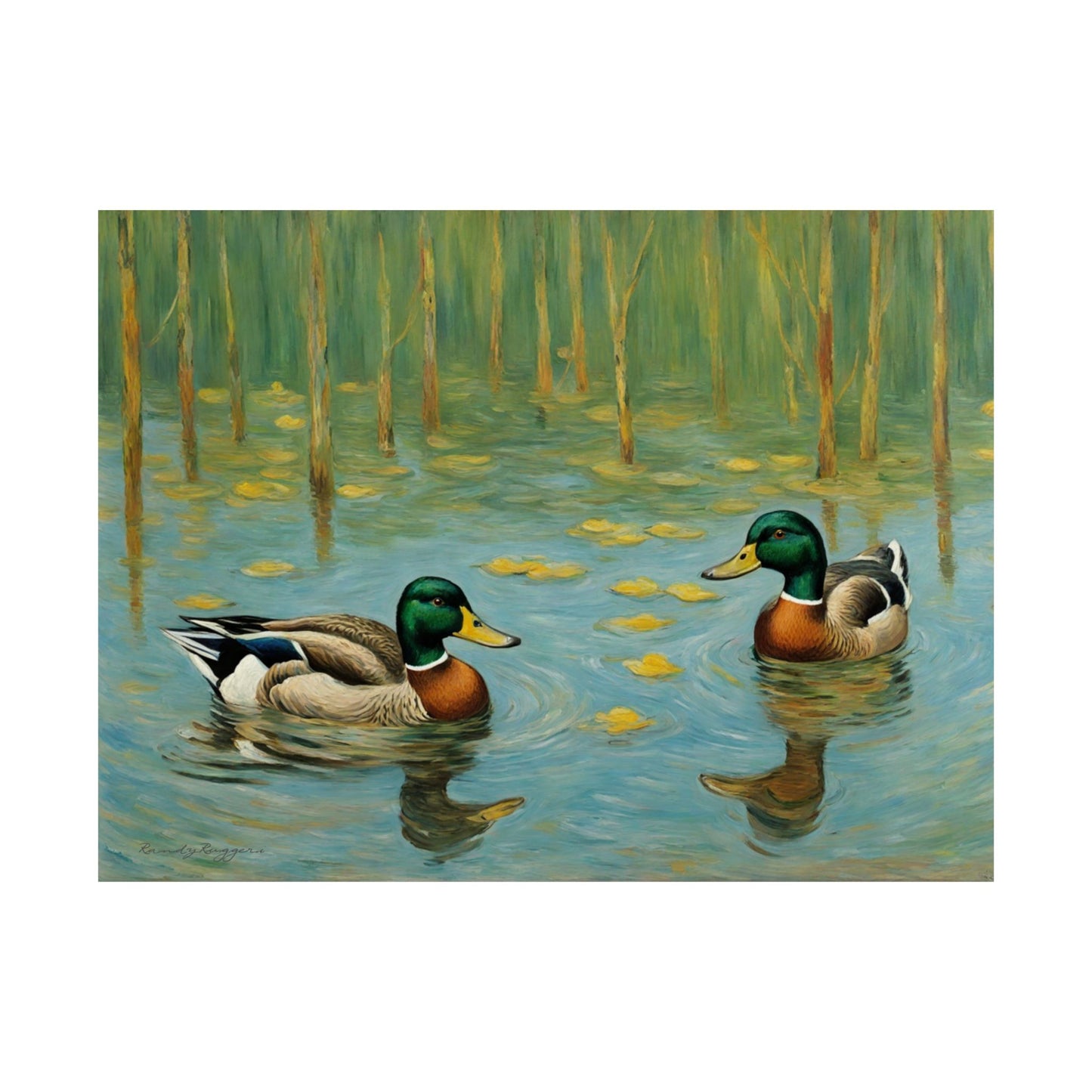 Van Gogh-inspired Duck Print