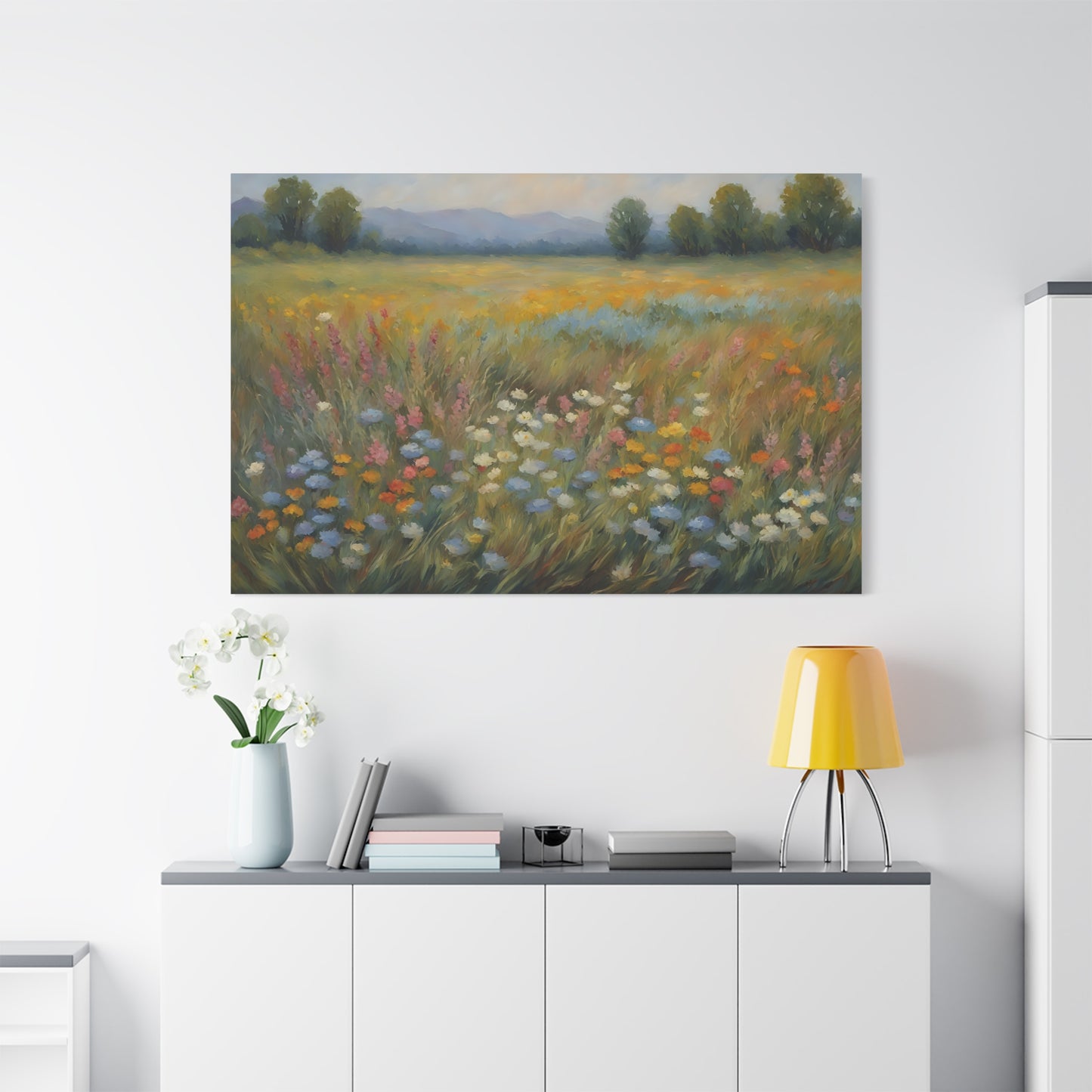 Field of Wildflowers Impressionist Print