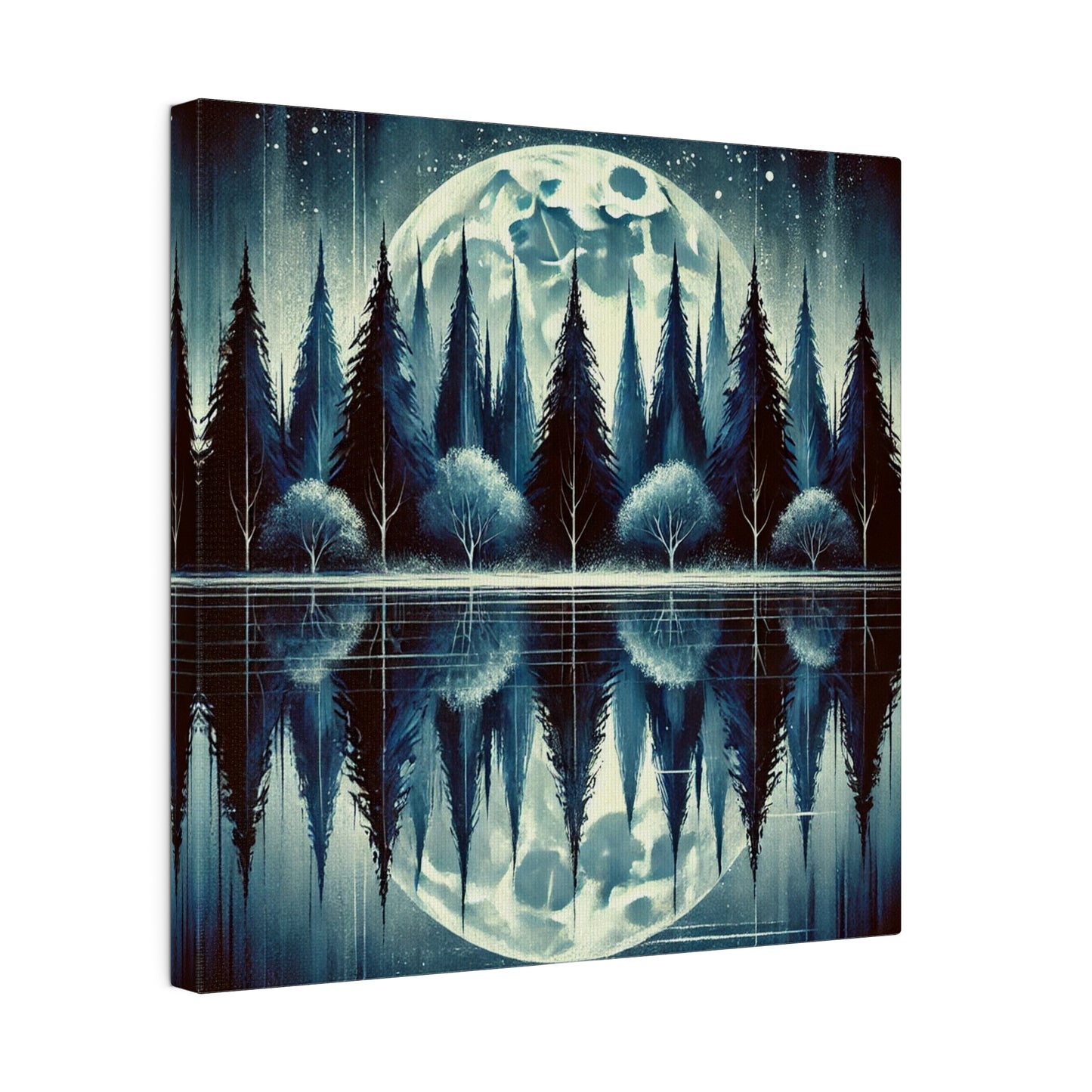 Bohemian Abstract Moonlit Night Canvas Print