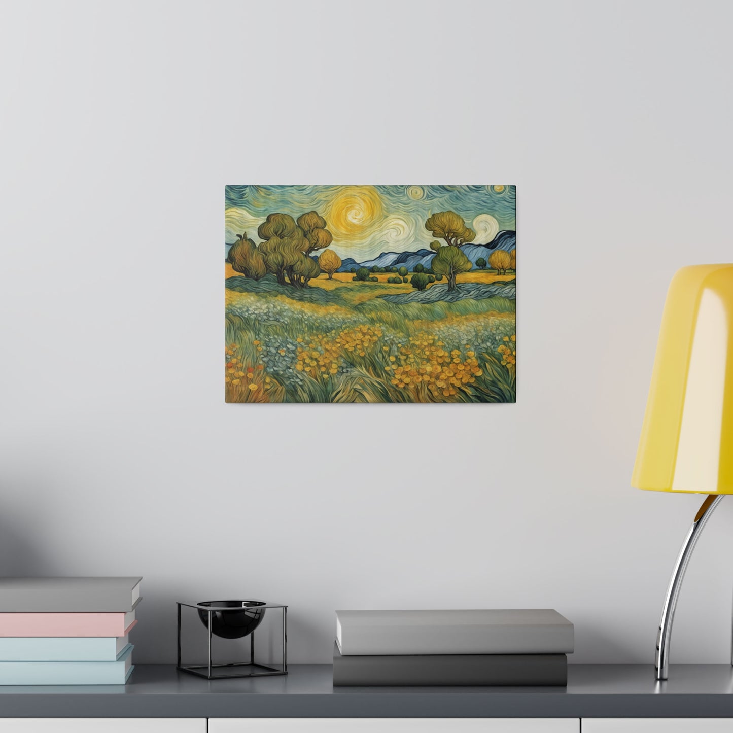 Van Gogh Style Nature-Inspired Landscape Print