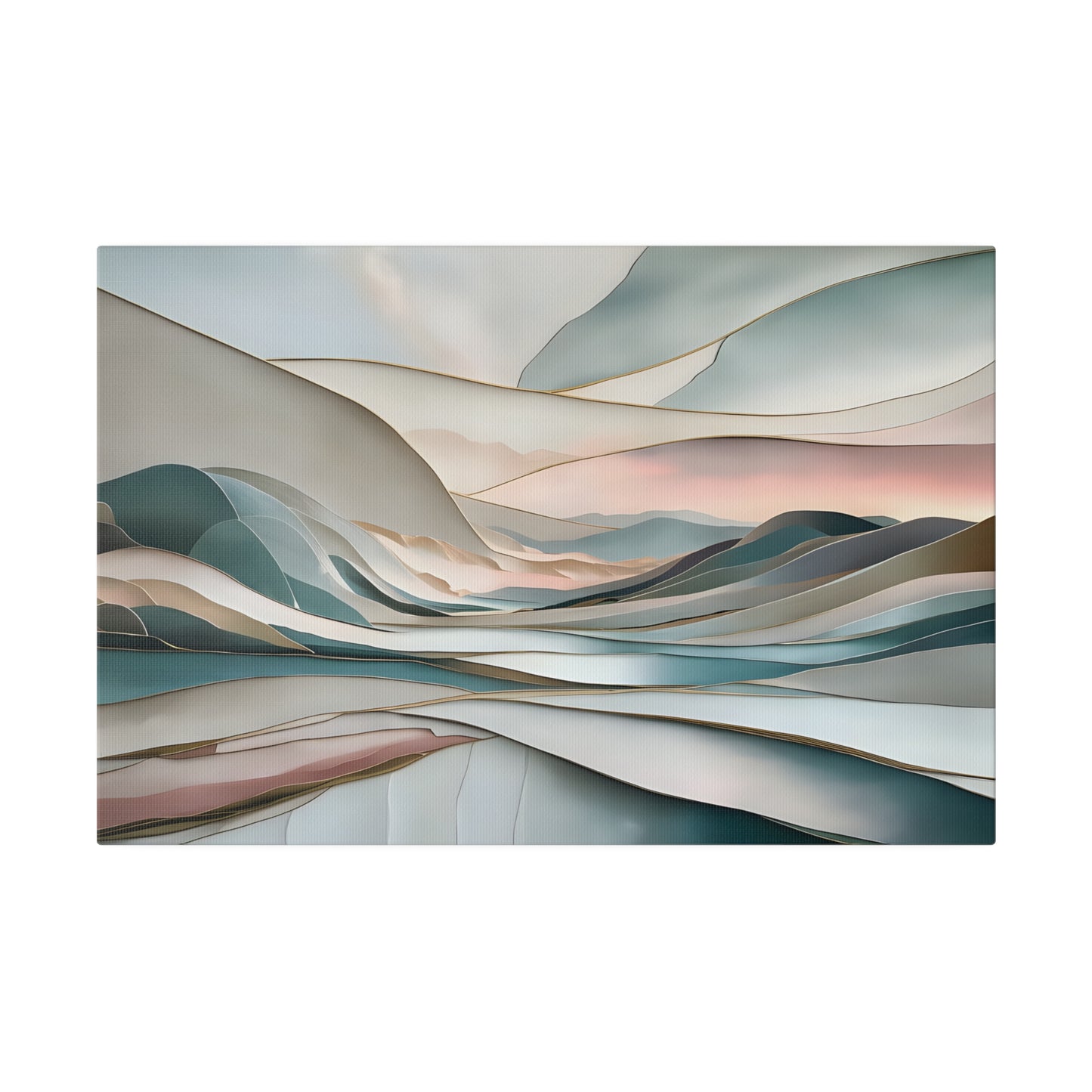 Serene abstract landscape Matte Canvas Print