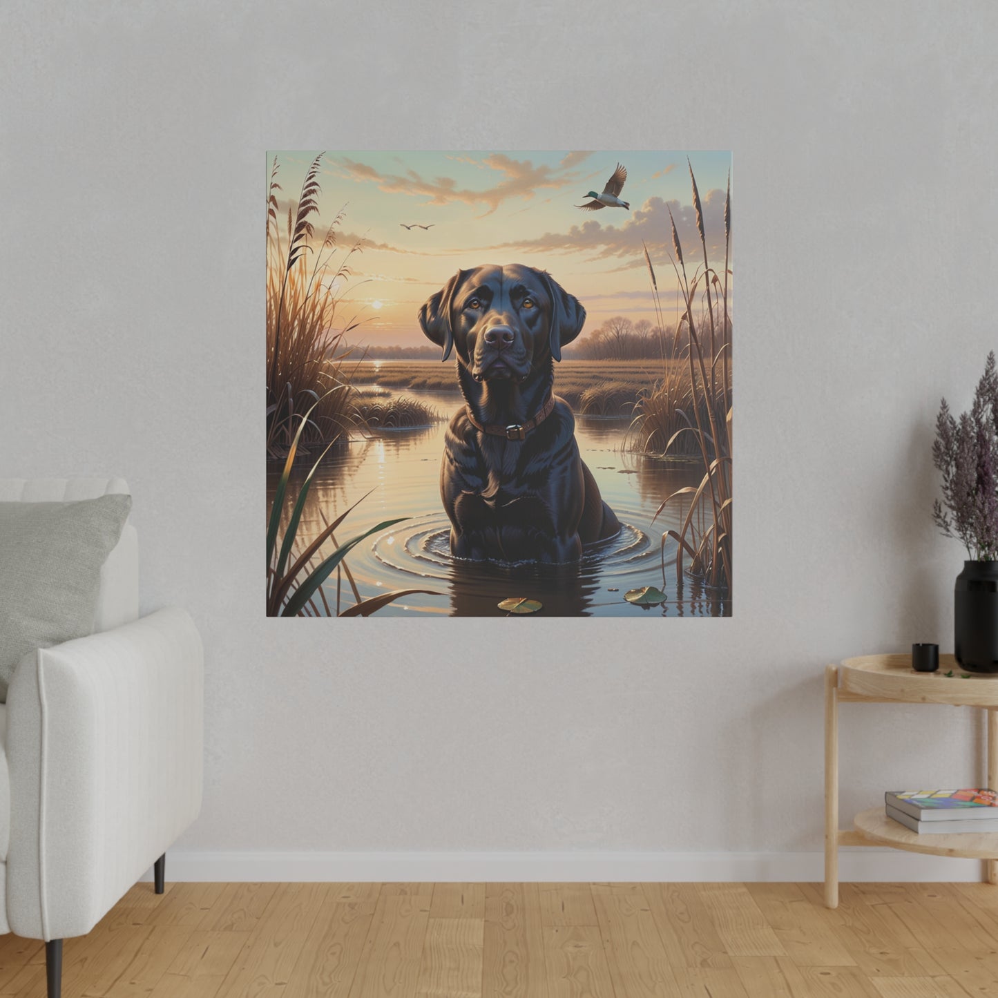 Chocolate Labrador Retriever Matte Canvas Print