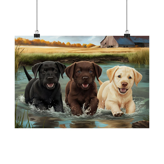 Labrador Retriever Puppies Print