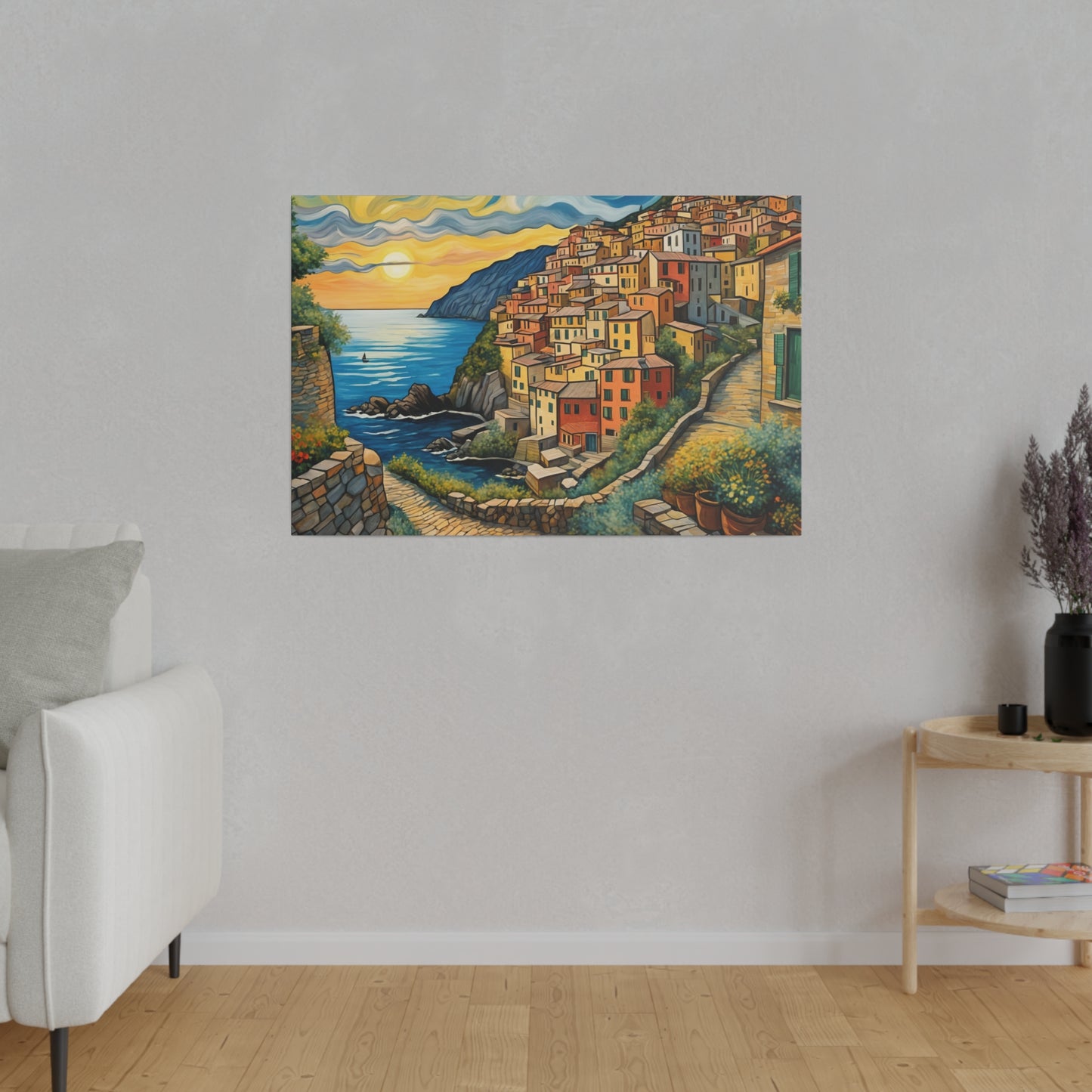  Van Gogh Style Italian Cinque Terre Print