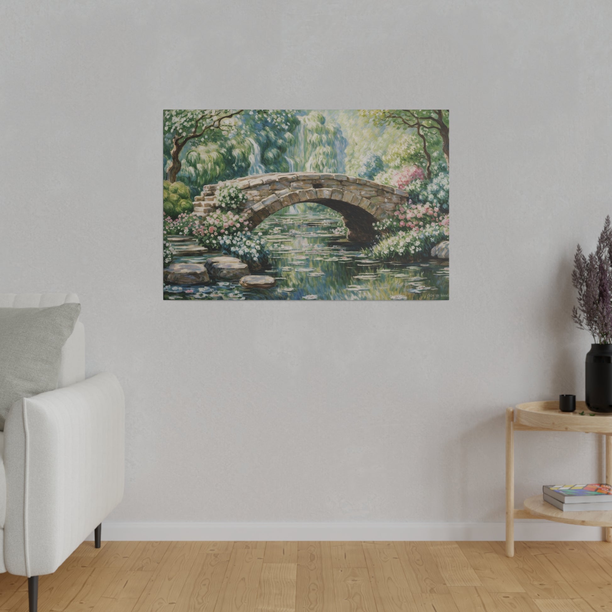 Old Stone Arch Bridge Canvas Print