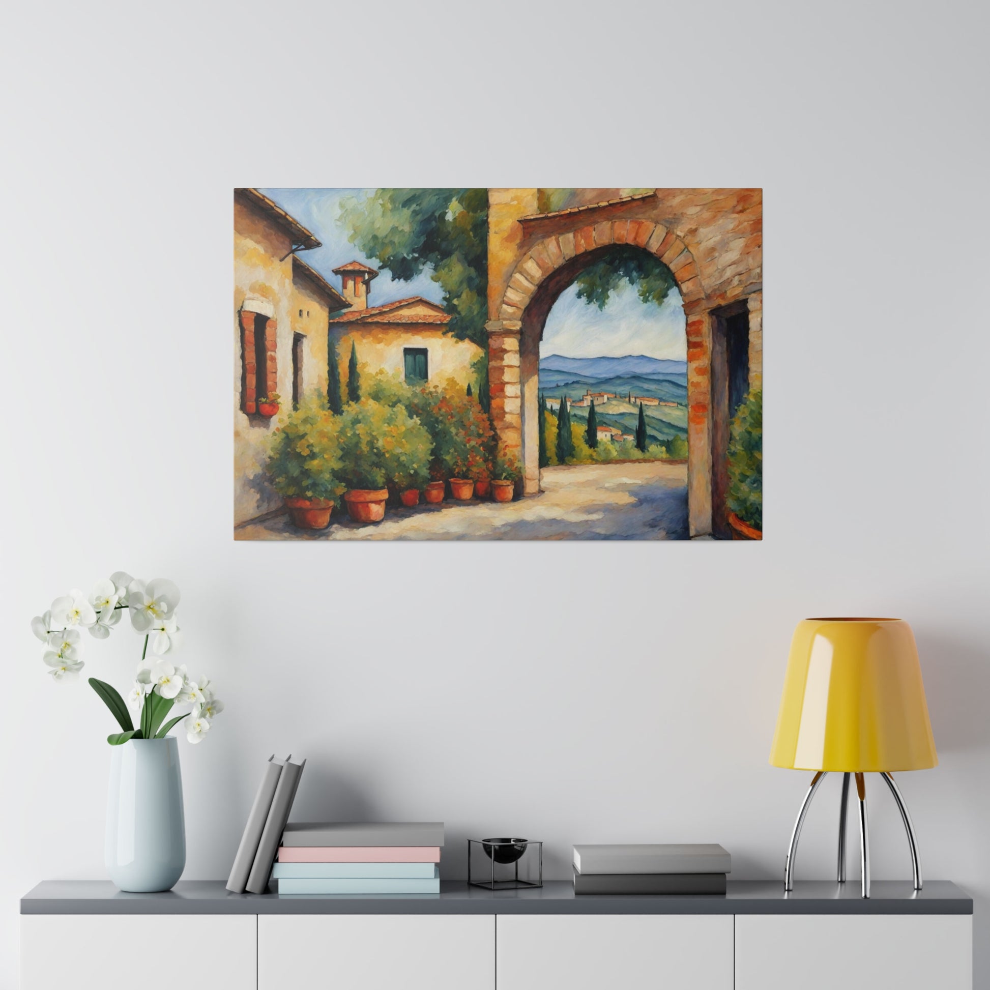 This stunning Montepulciano Italy art captures the beauty of the Italian landscape through a vintage print that will elevate any wall in your home. Expertly printed and crafted, this piece offers a unique glimpse of Italian culture and adds a touch of elegance to your decor. Perfect for art enthusiasts and lovers of travel alike.