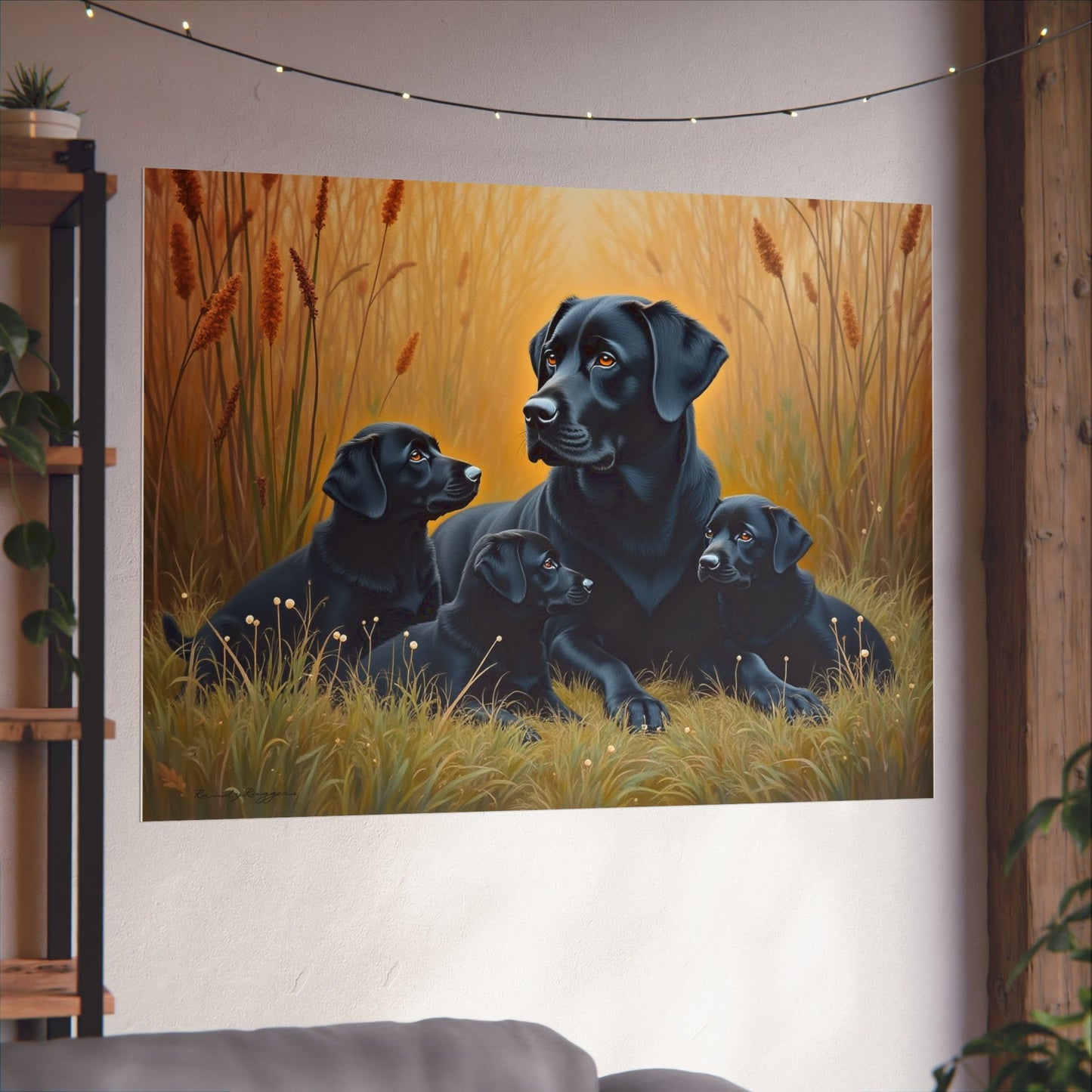 Intimate Bonding Black Labrador Print