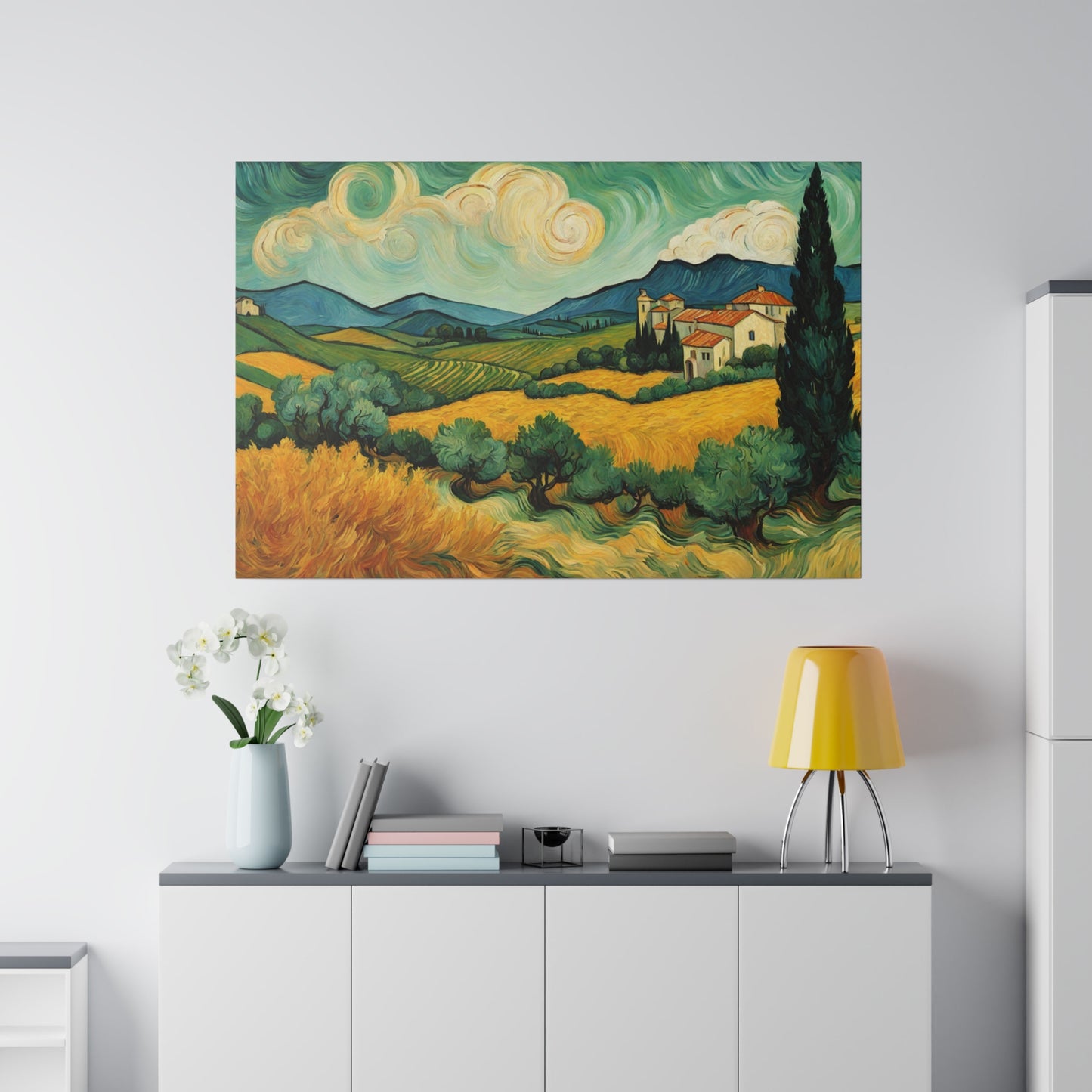 Umbria Italy landscape impressionism canvas print