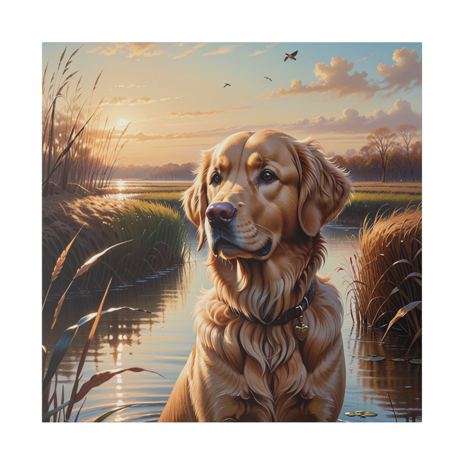 Golden Retriever Matte Canvas Print