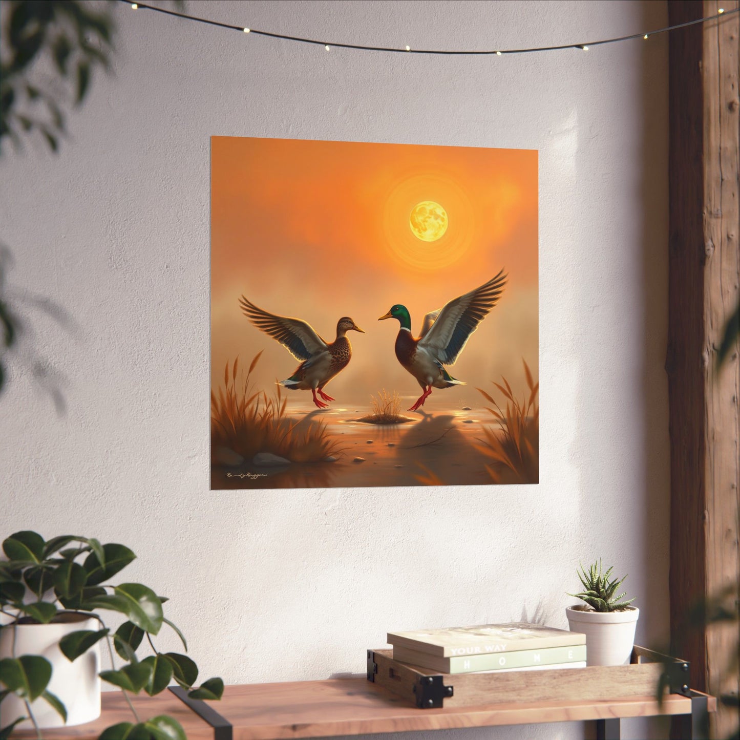 Sunrise Glide Mallard Ducks Print