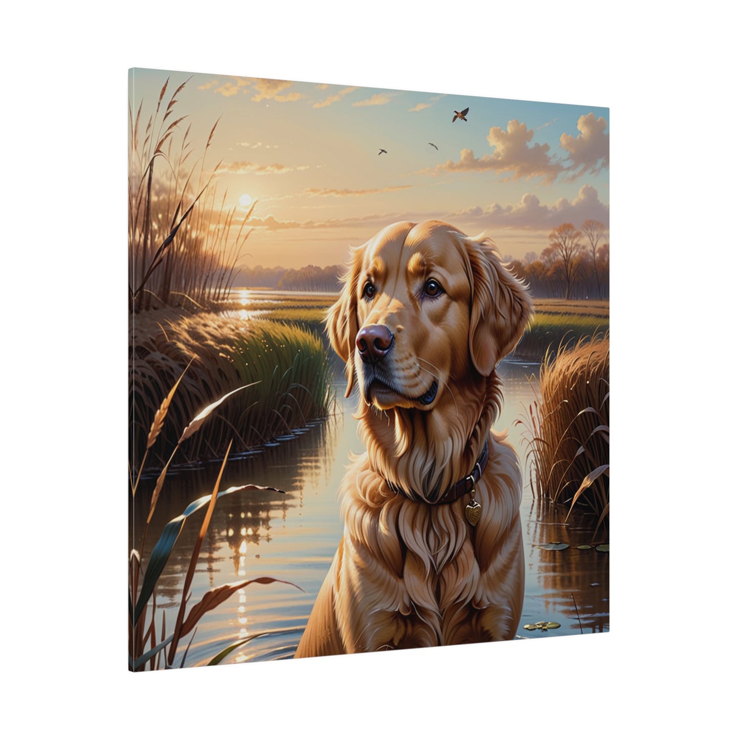 Golden Retriever Matte Canvas Print