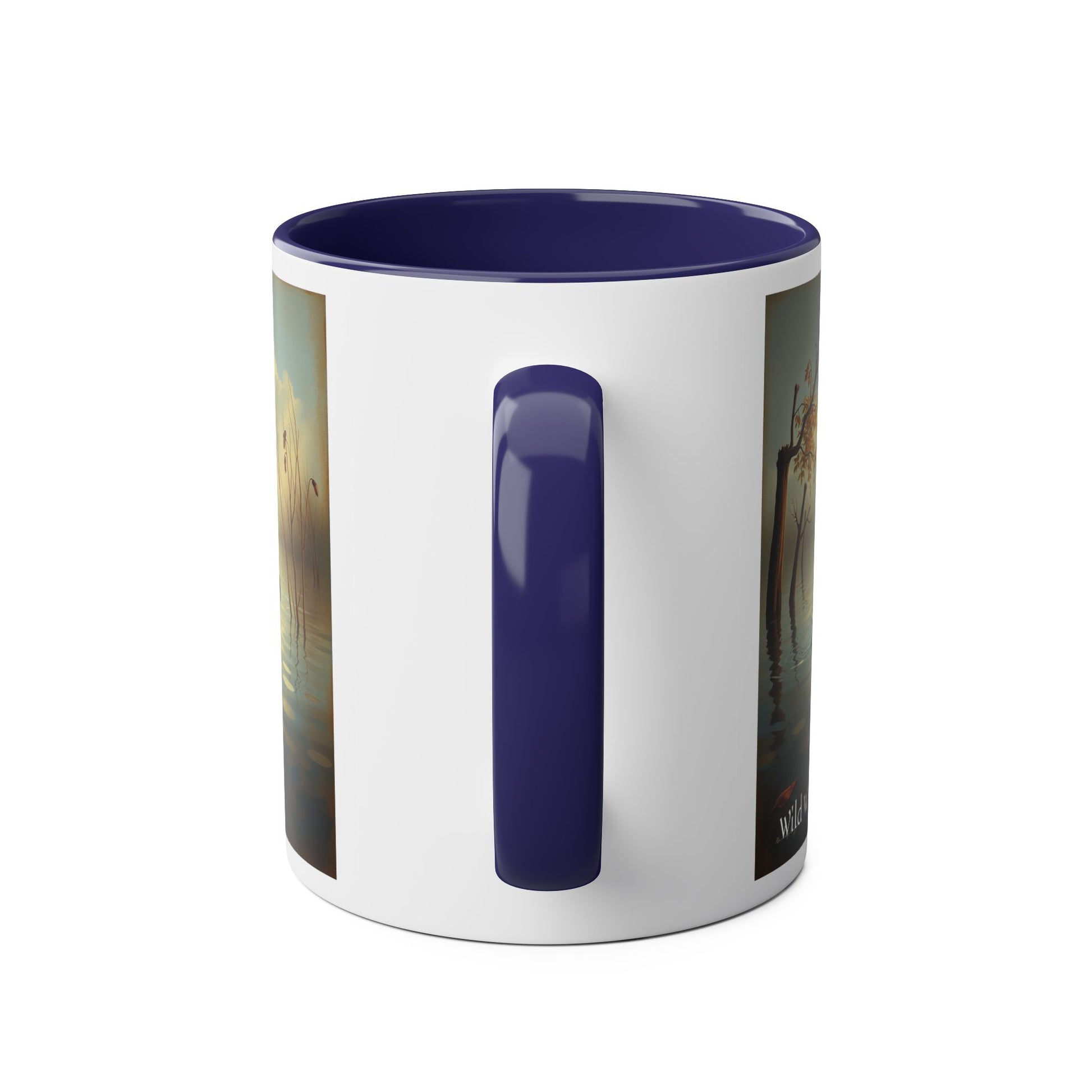 Duck Prints Two-Tone Coffee Mugs, 11oz