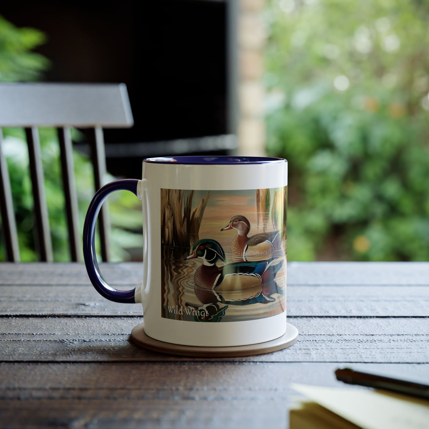 Wood Ducks Two-Tone Coffee Mug, 11oz