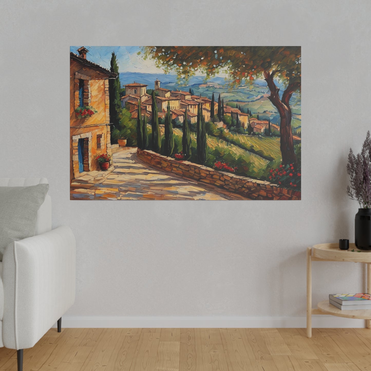 This stunning Montepulciano Italy art captures the beauty of the Italian landscape through a vintage print that will elevate any wall in your home. Expertly printed and crafted, this piece offers a unique glimpse of Italian culture and adds a touch of elegance to your decor. Perfect for art enthusiasts and lovers of travel alike.