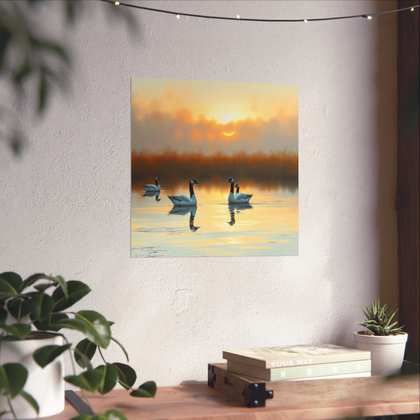 Reflections at Dusk - Canadian Geese Print