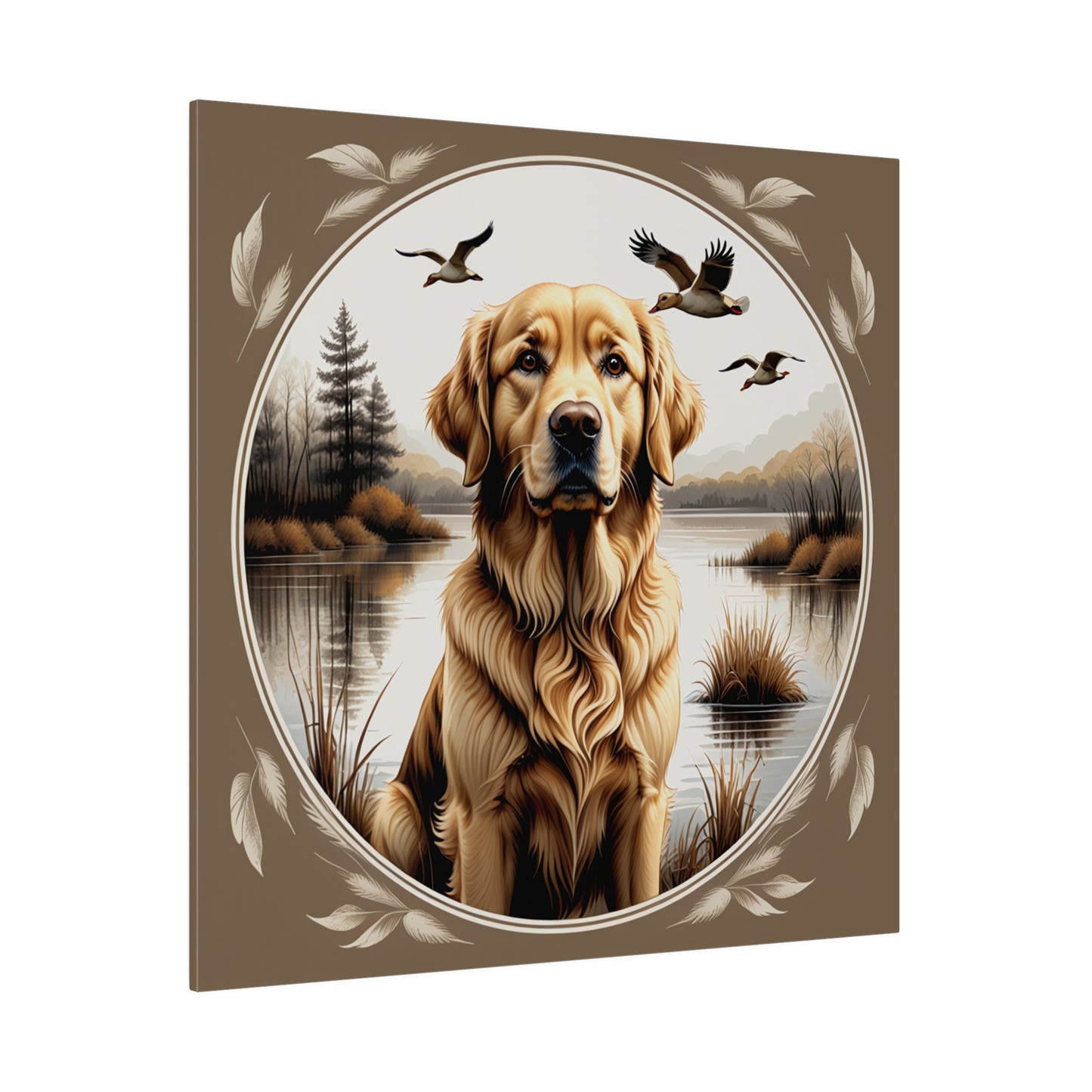 Golden Retriever Matte Canvas Print