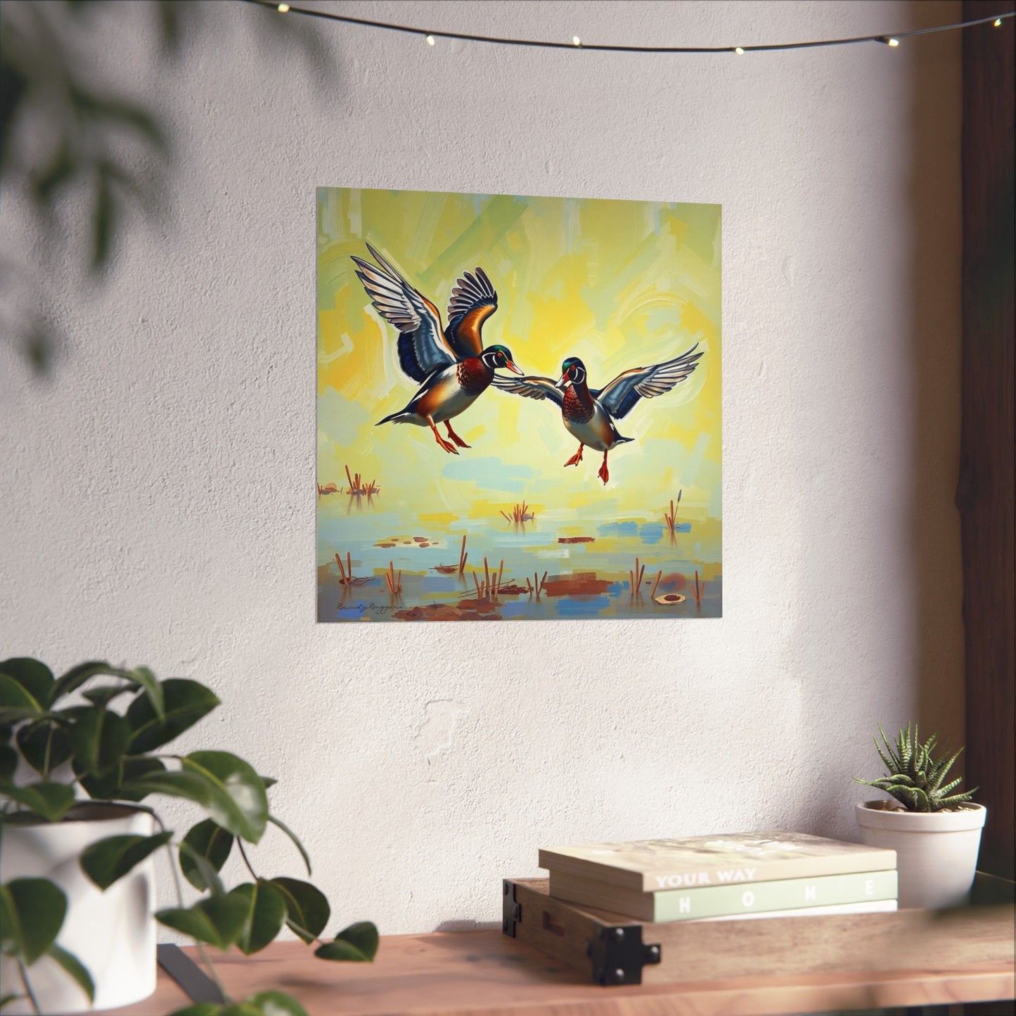 Wings of the Marsh, Wood Ducks Print