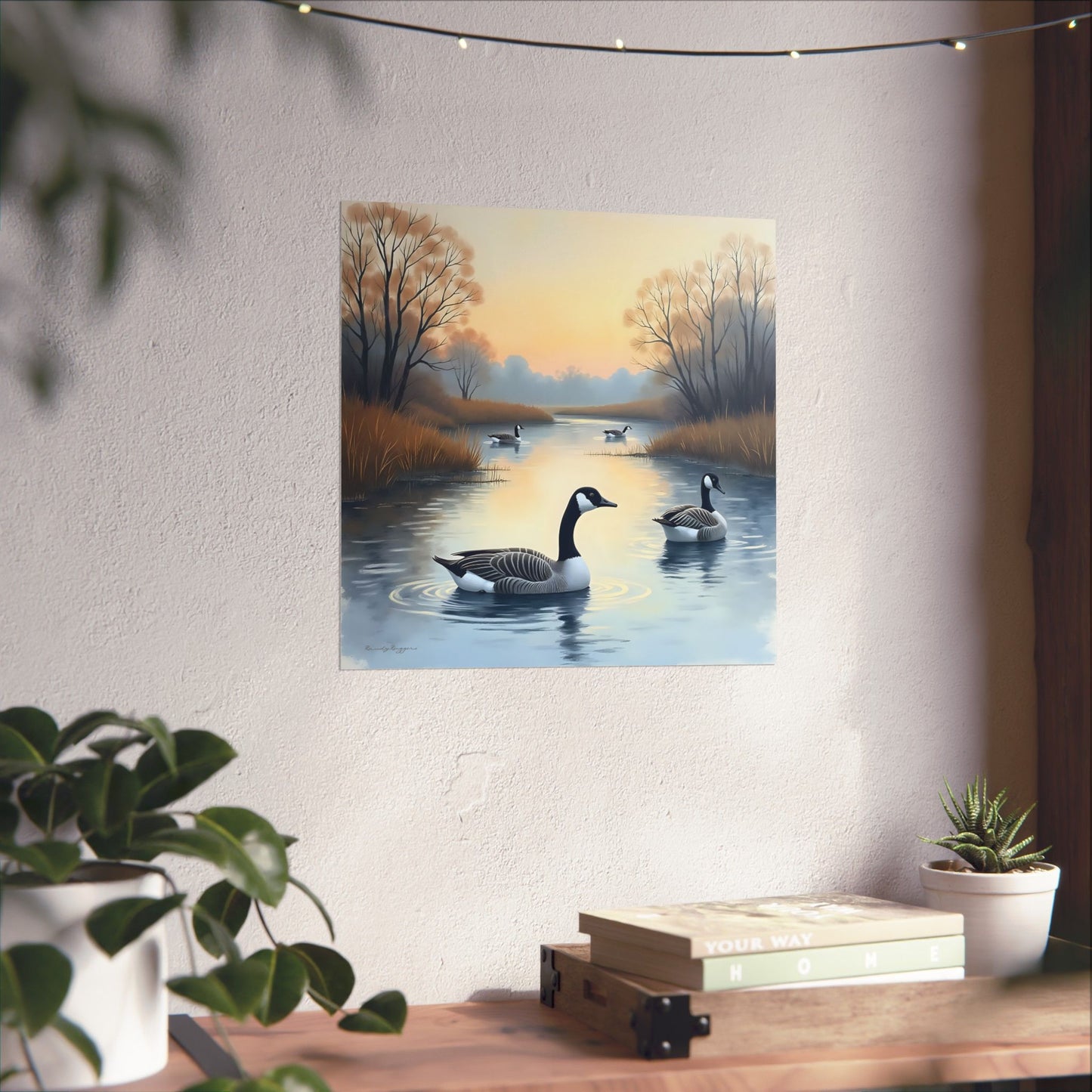 Evening Drift, Canadian Geese Print