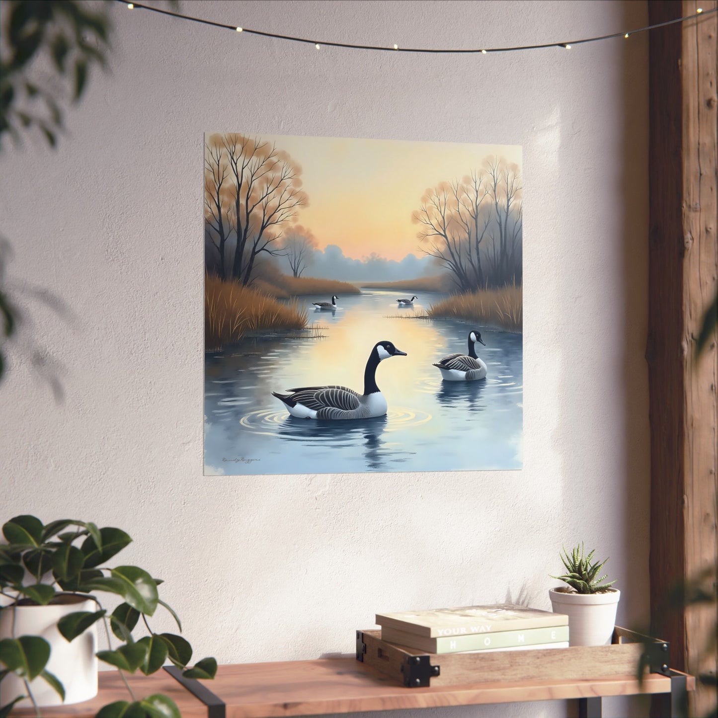 Evening Drift, Canadian Geese Print