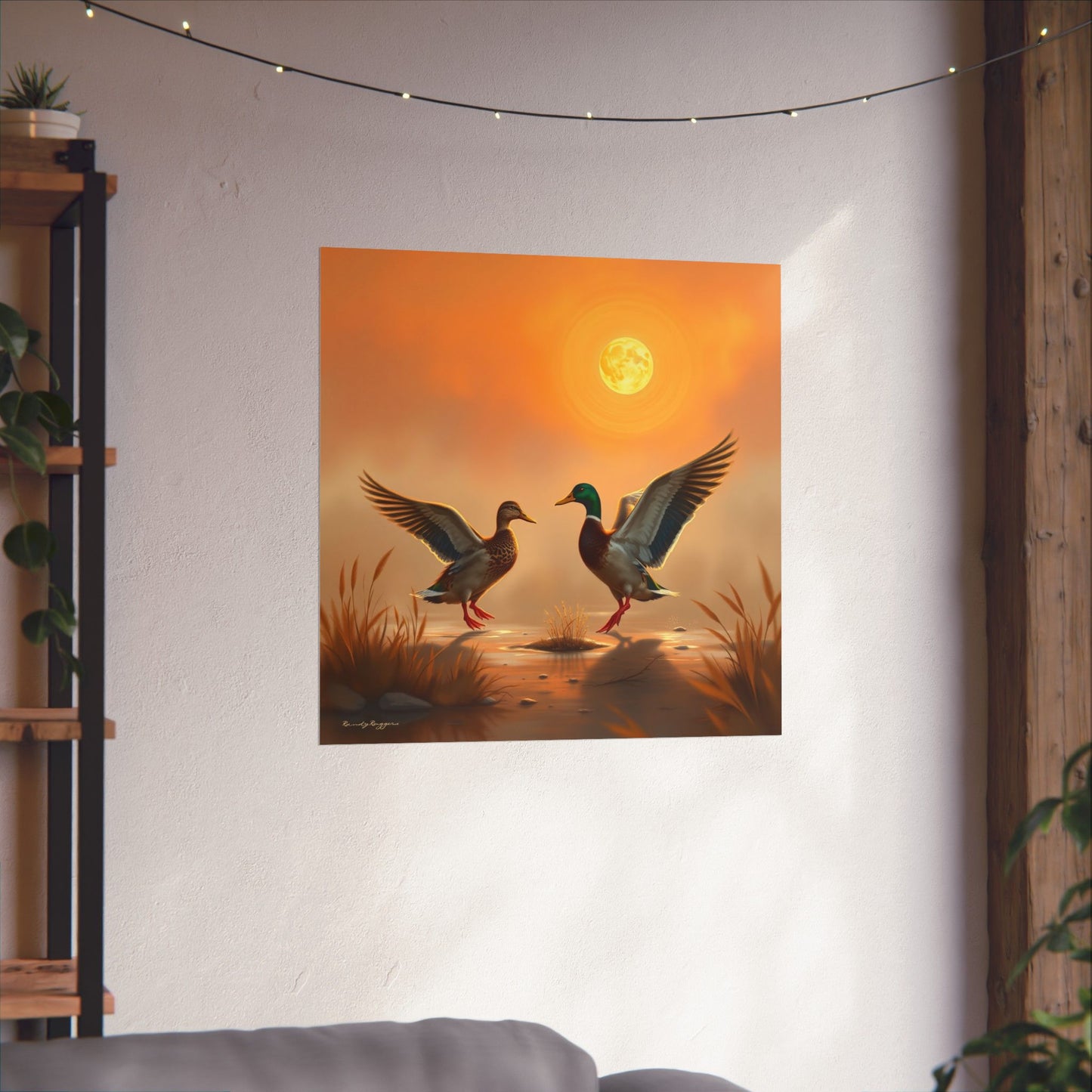 Sunrise Glide Mallard Ducks Print