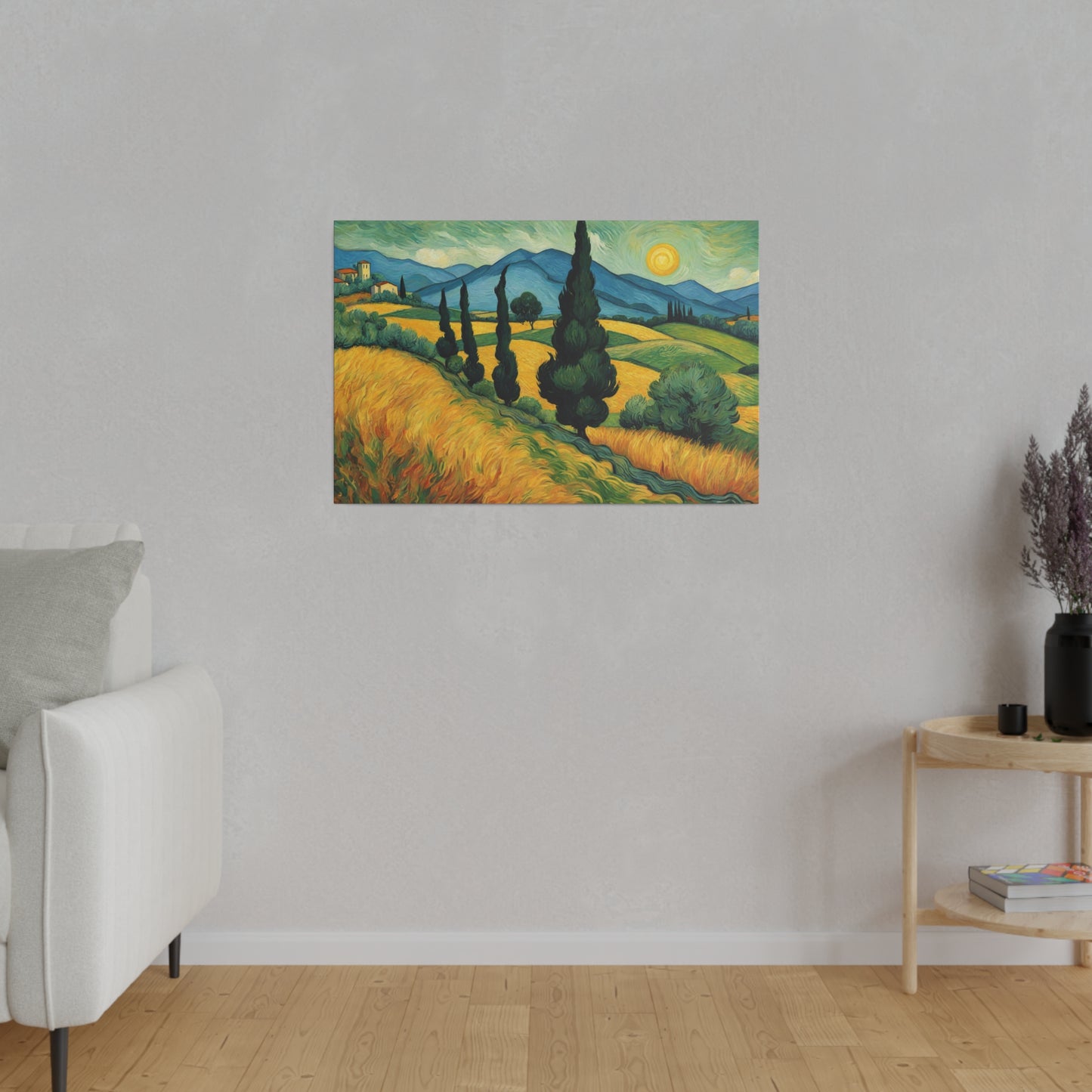 Van Gogh style Umbria Italy Canvas Print