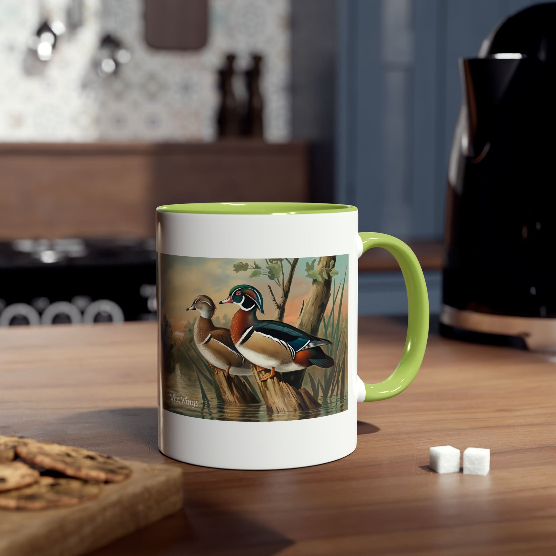 Wood Ducks Two-Tone Coffee Mug, 11oz