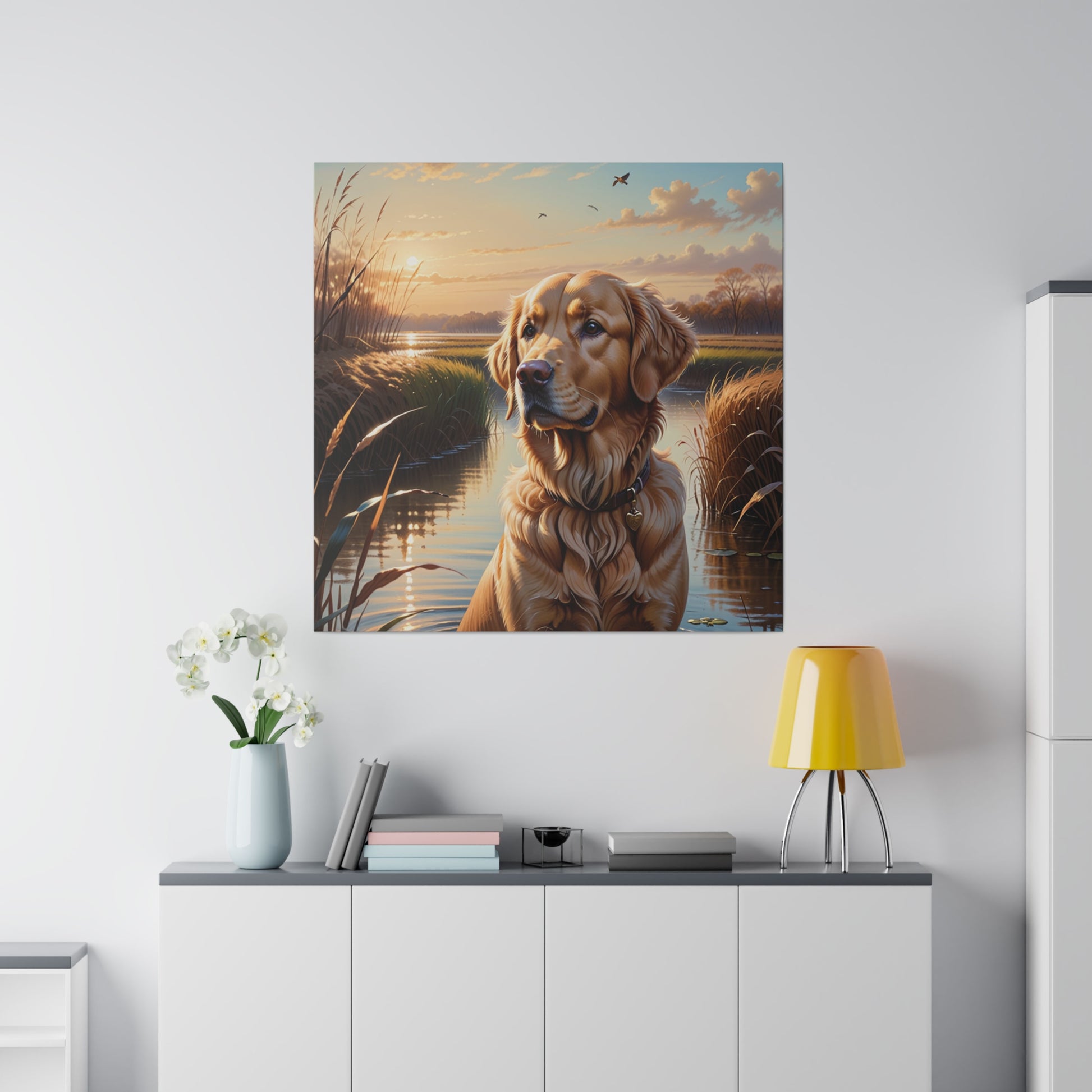 Golden Retriever Matte Canvas Print