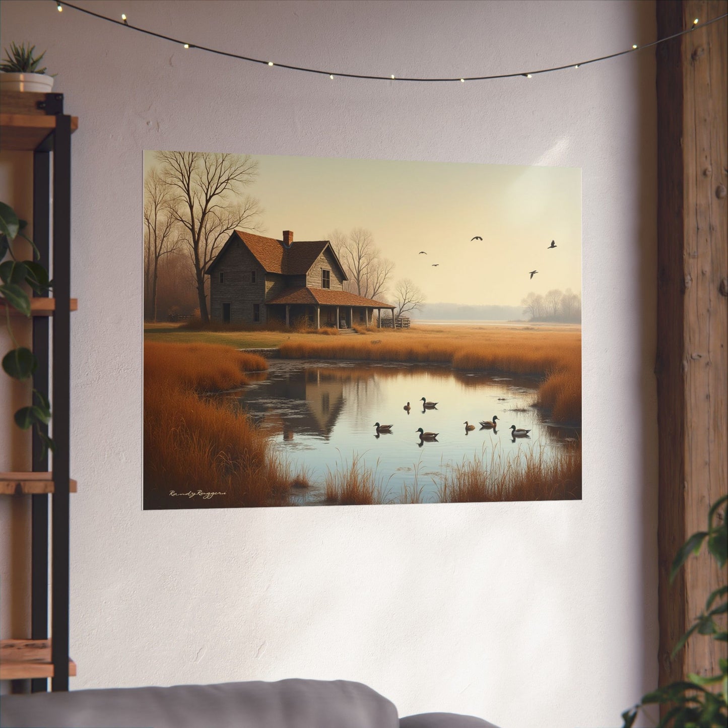 Waterfowl Retreat Tranquil Pond Print