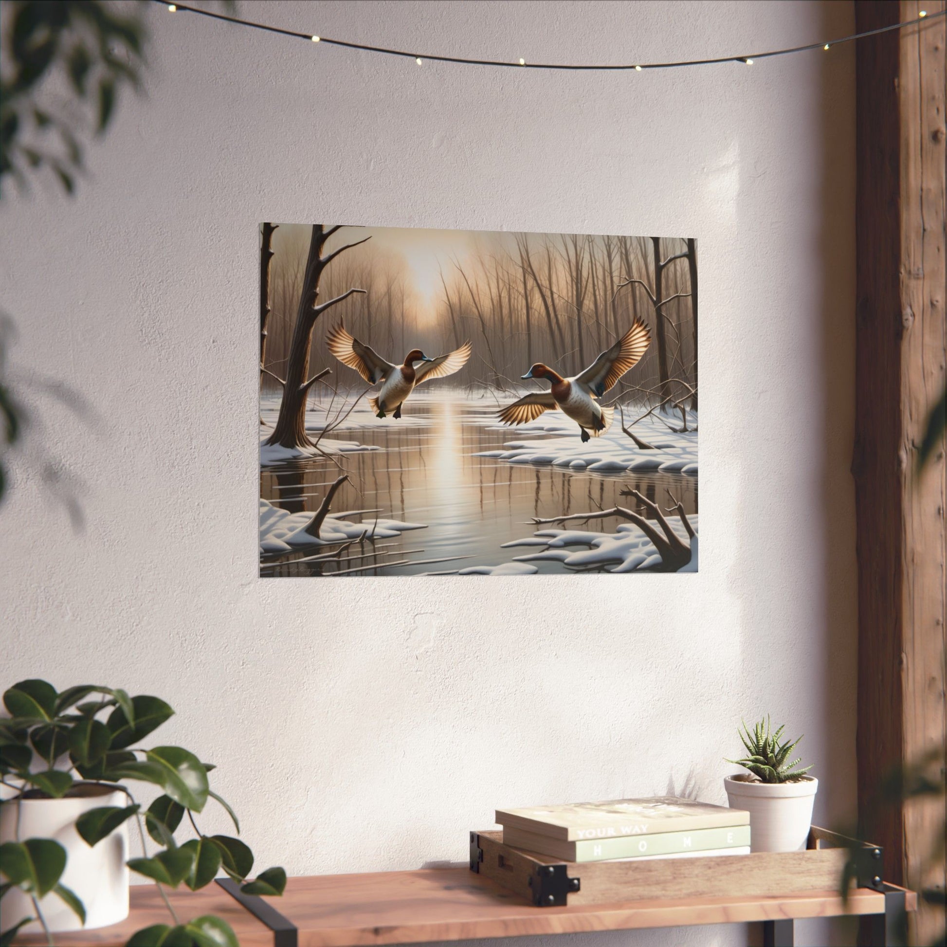 Flooded Timber Winterland Duck Print