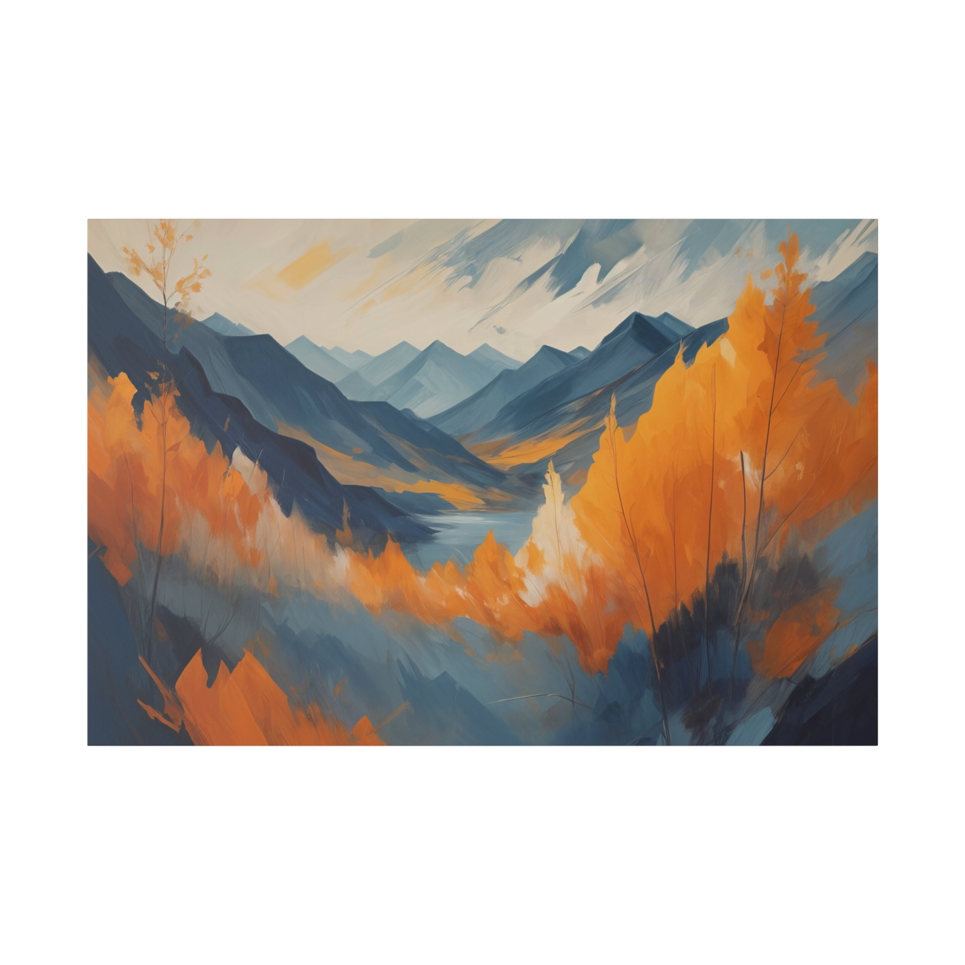 Abstract Landscape Print Matte Canvas Art