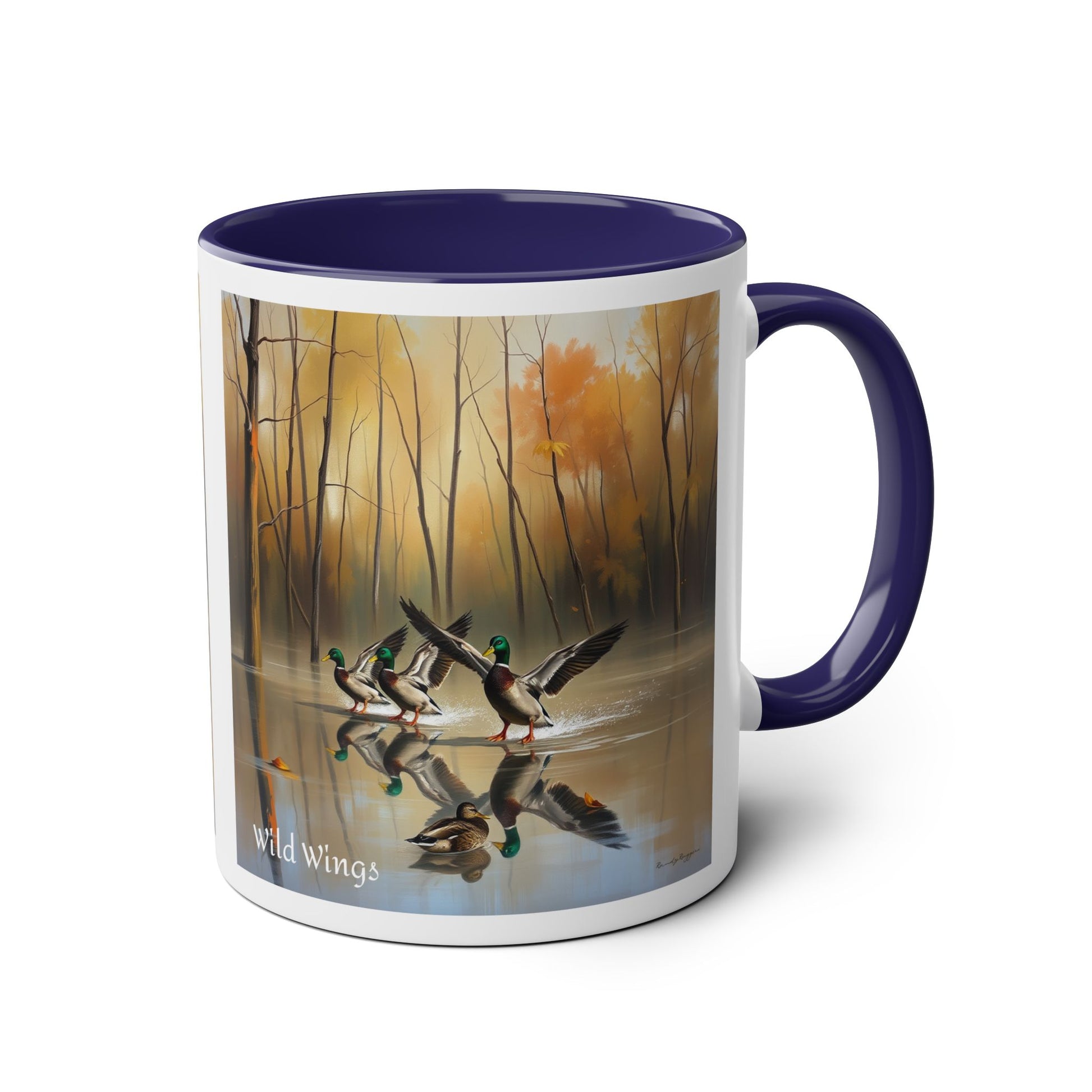 Mallard Duck Two-Tone Coffee Mug, 11oz