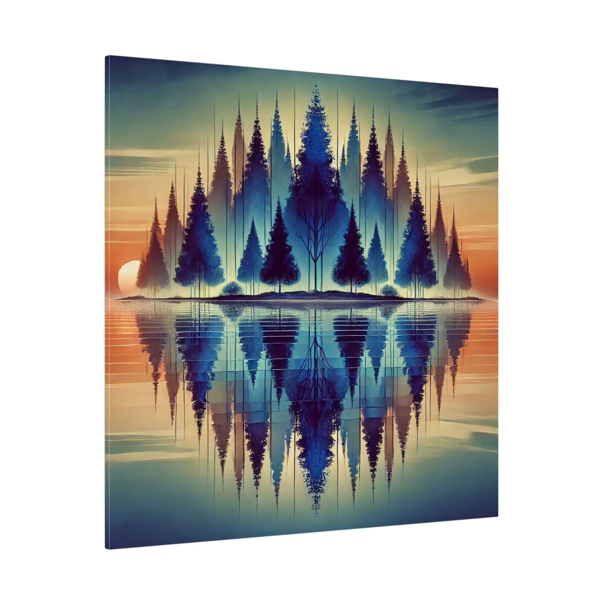  Bohemian Abstract Serene Reflections Canvas Print