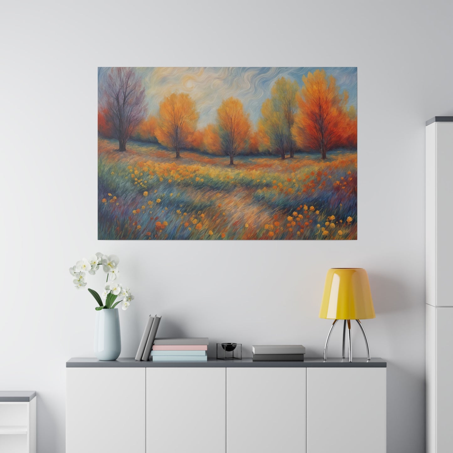 Impressionist Landscape Wildflowers Print