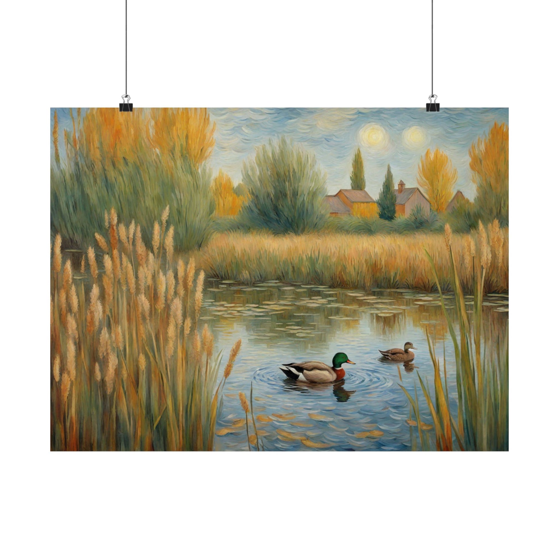 Van Gogh-inspired Duck Print