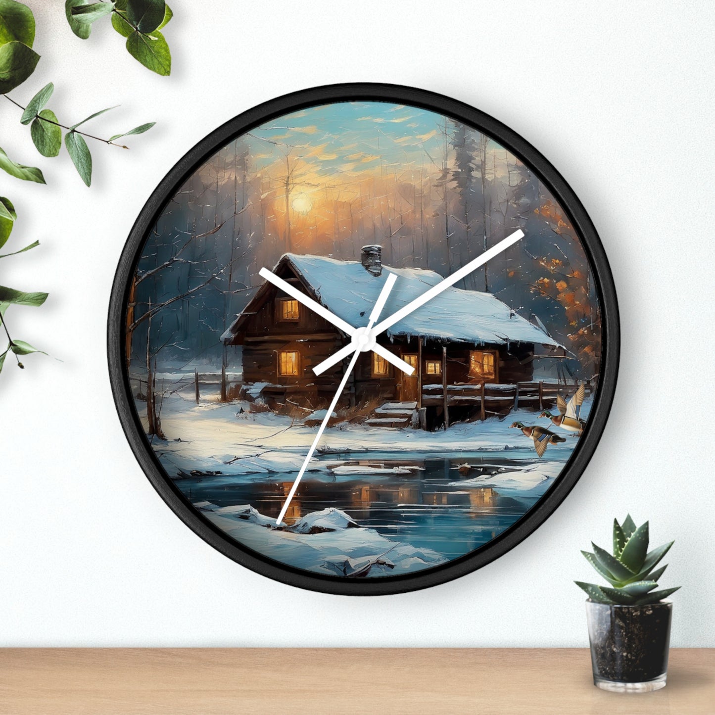 This collection of waterfowl art wall clocks brings the beauty of wetlands into your space, each clock featuring a meticulously crafted scene of waterfowl in natural settings.