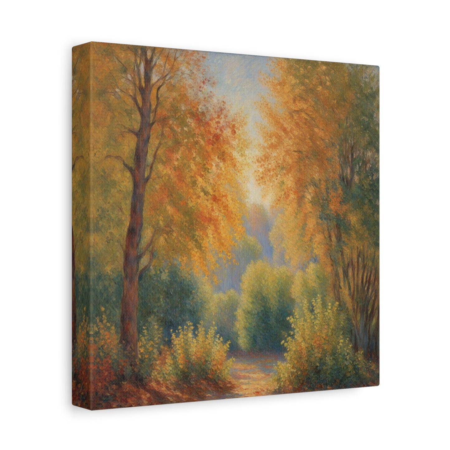 Autumn Pathway Matte Canvas Print