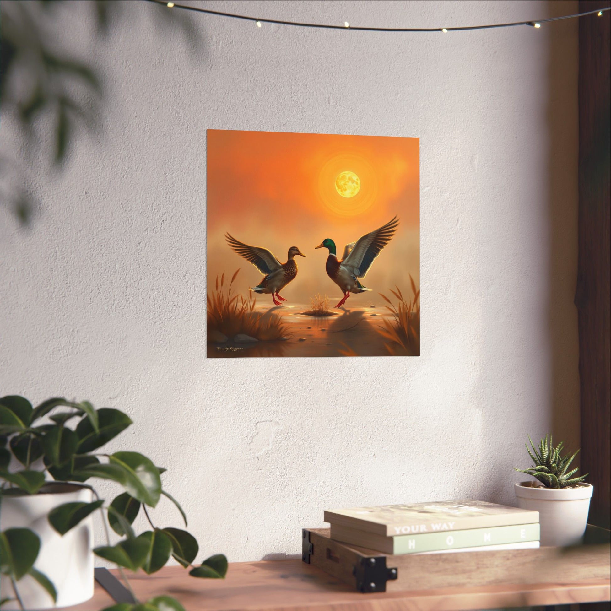 Sunrise Glide Mallard Ducks Print