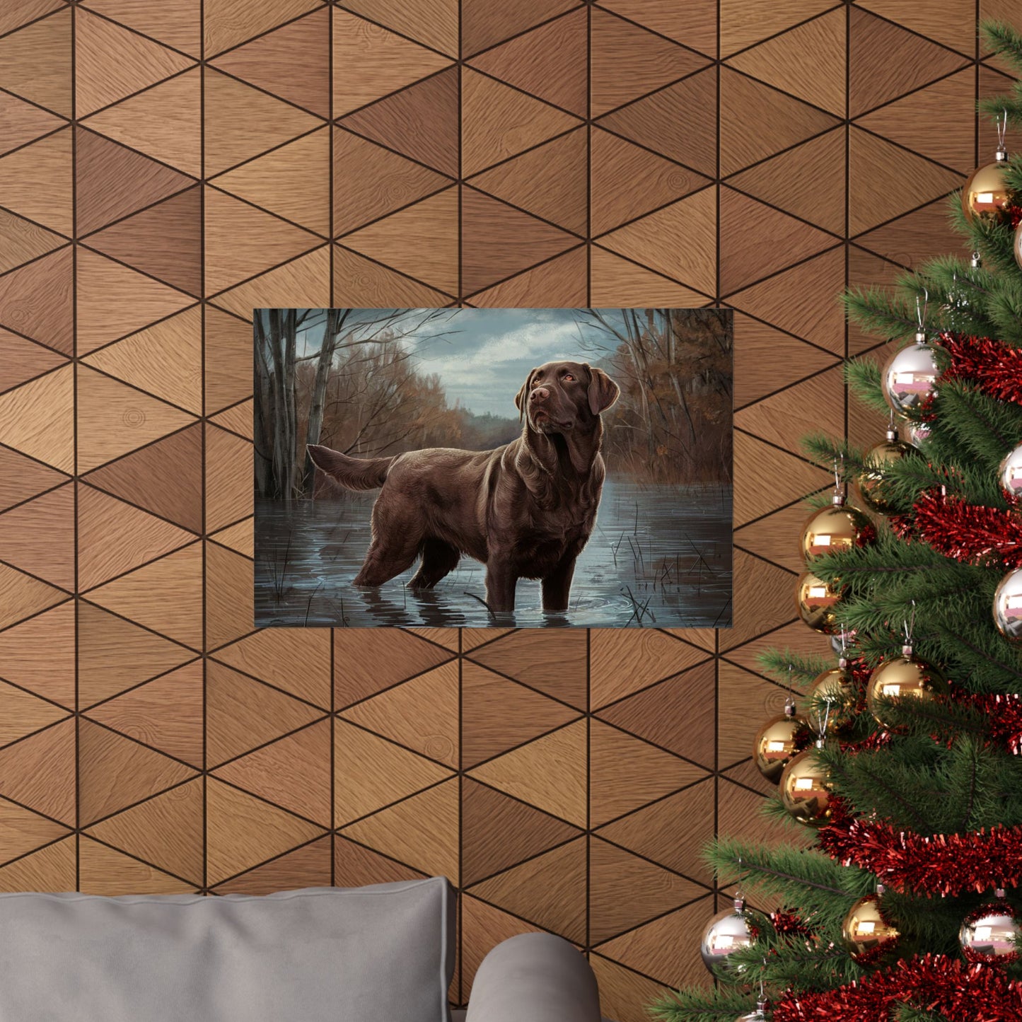 Chocolate Labrador Retriever print