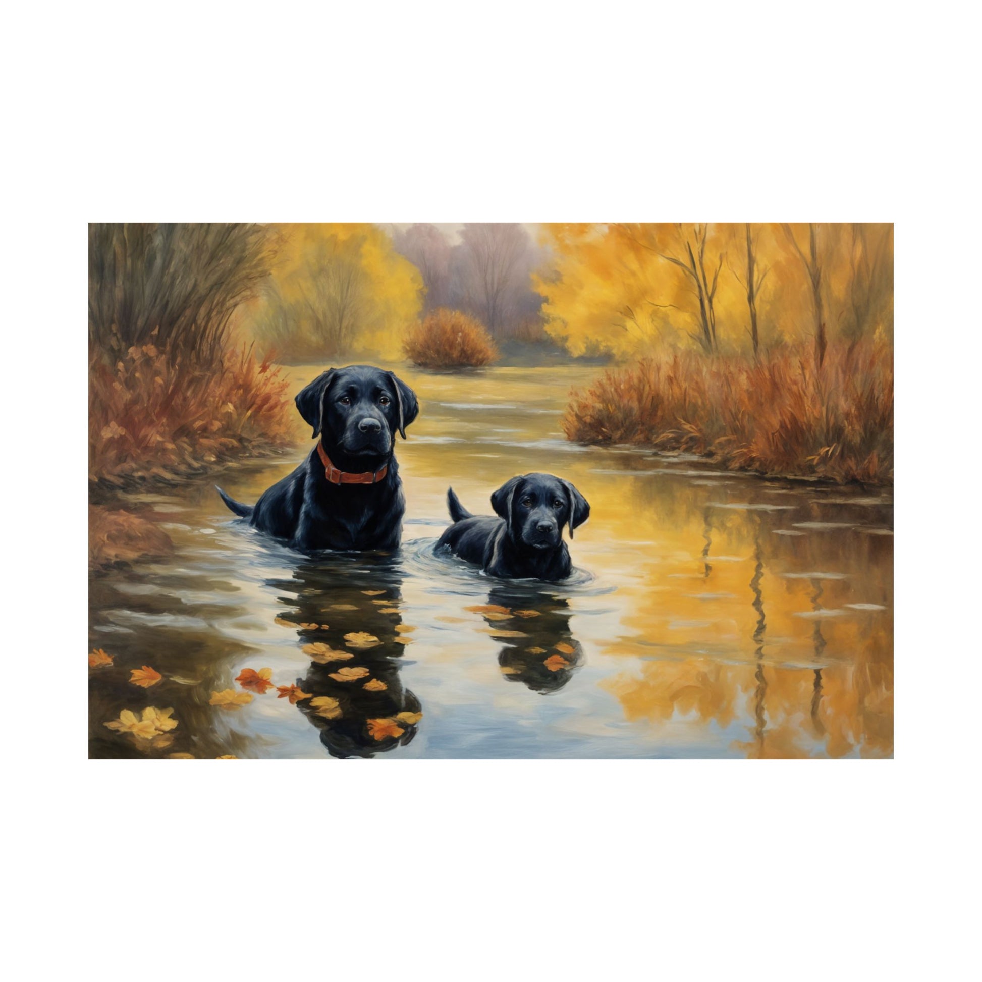 Black Labrador Retriever print