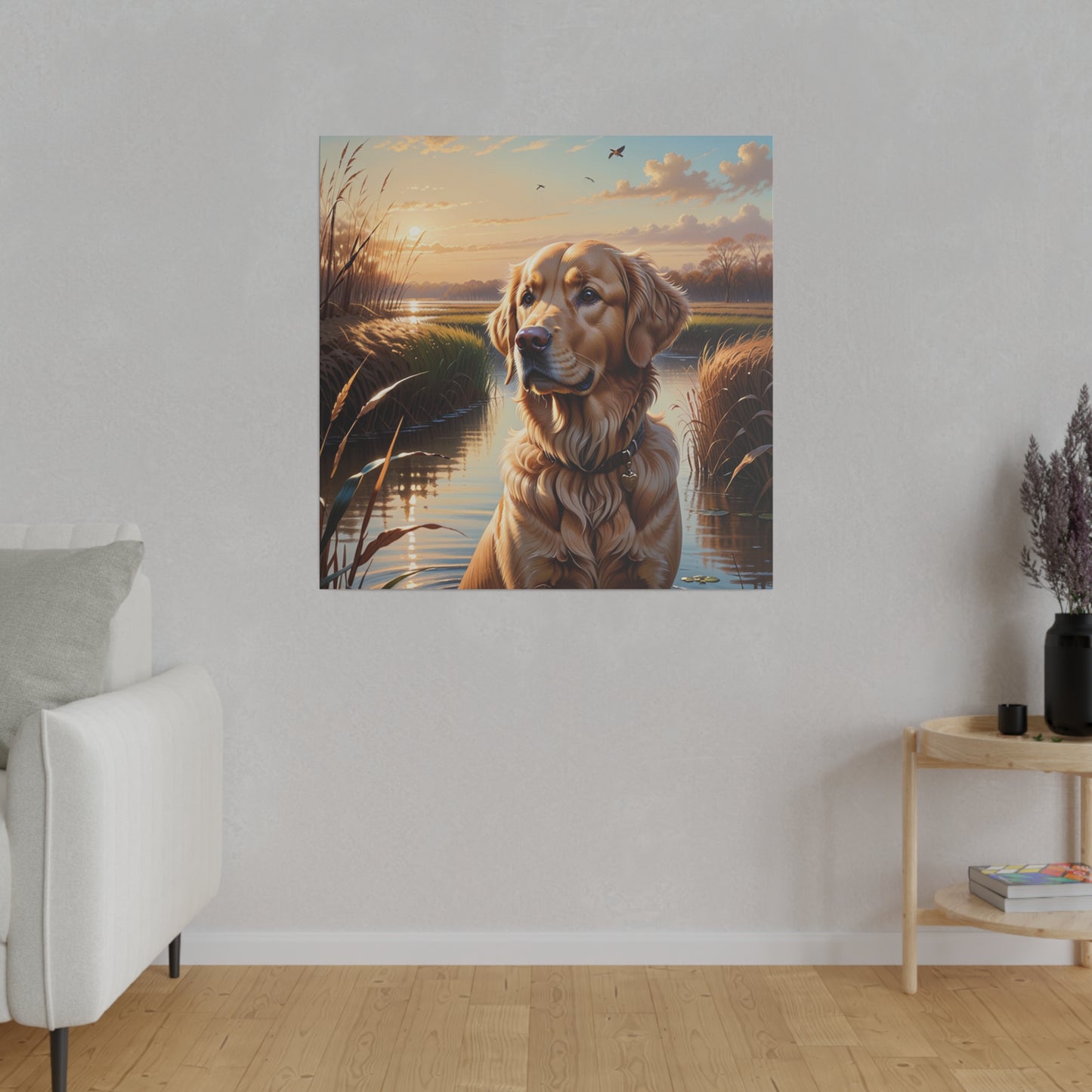 Golden Retriever Matte Canvas Print