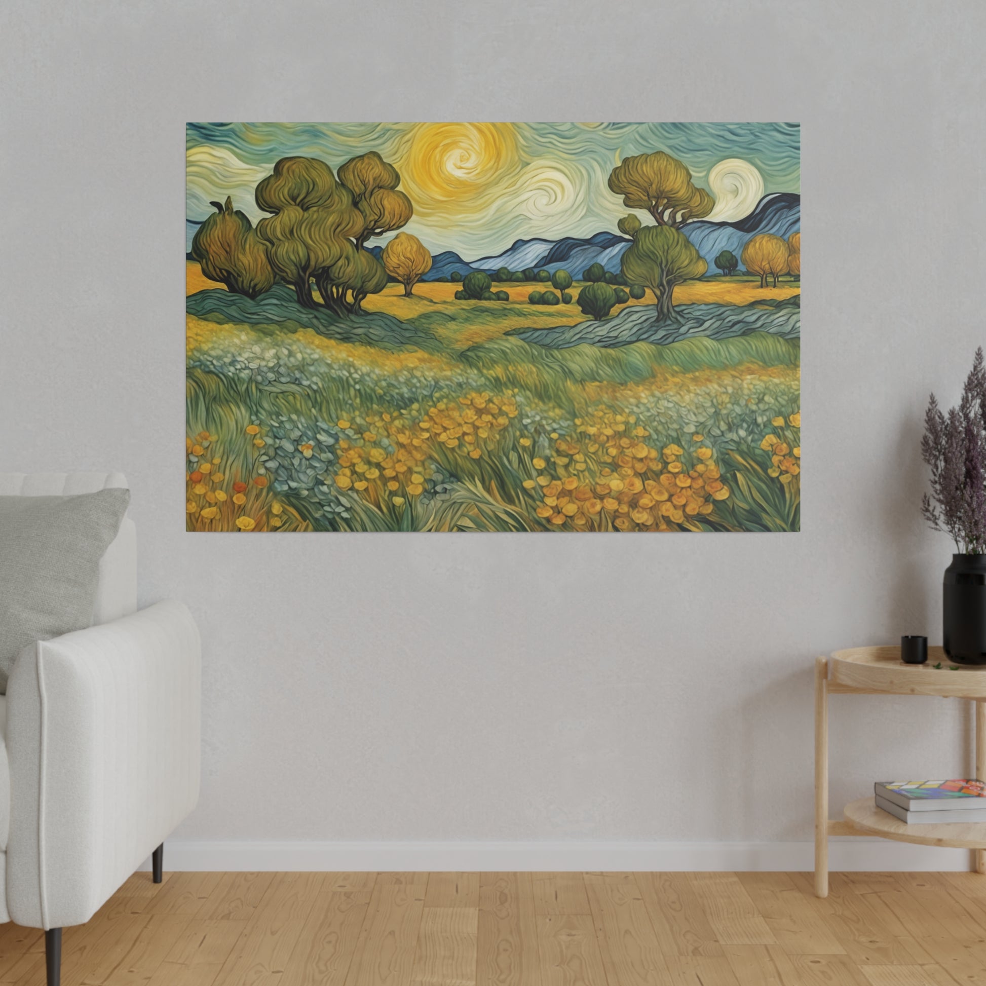 Van Gogh Style Nature-Inspired Landscape Print