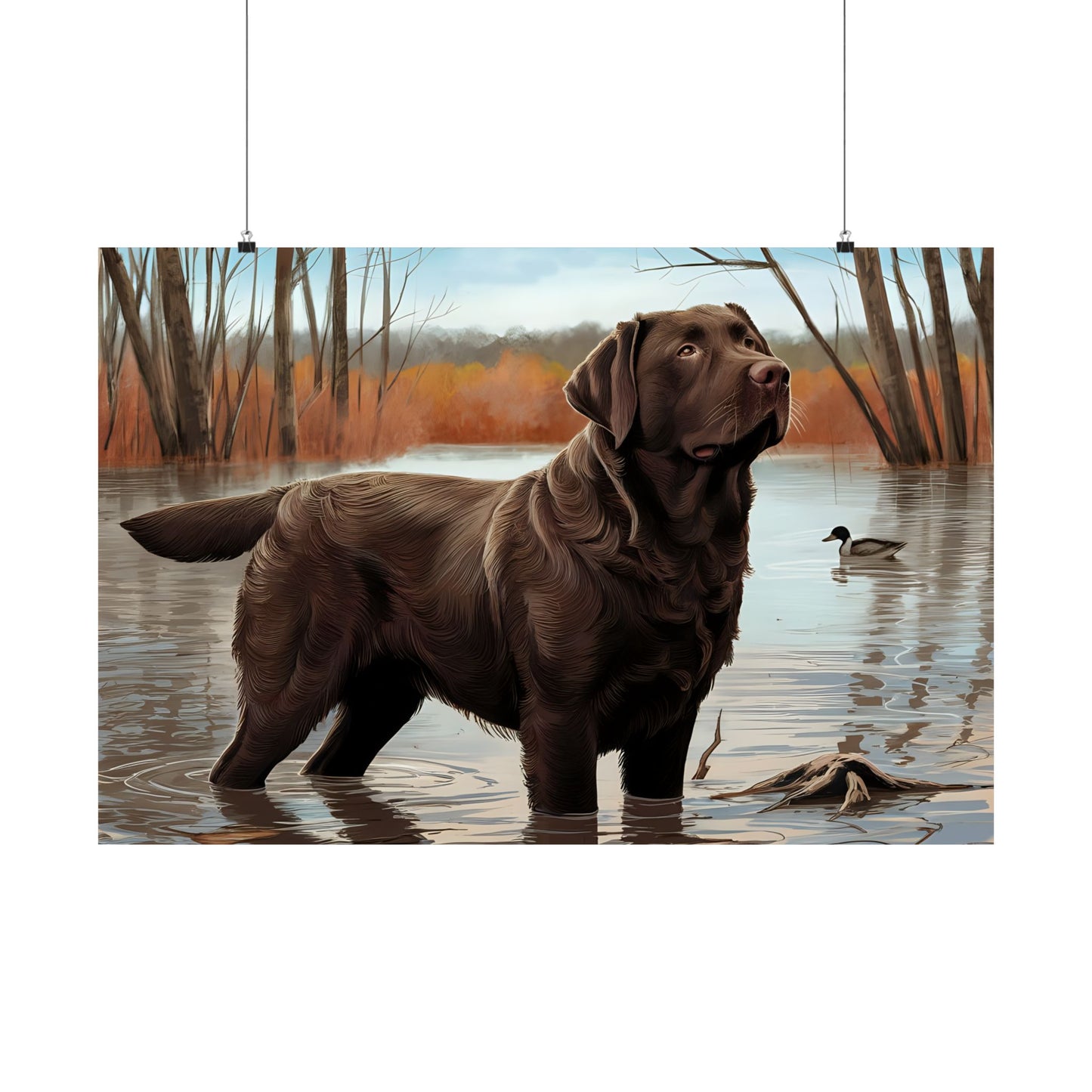 Chocolate Labrador Retriever print